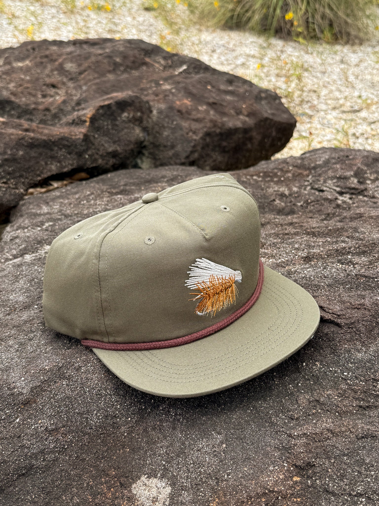 Men's Duck Camp Elk Hair Caddis Military Green Cap