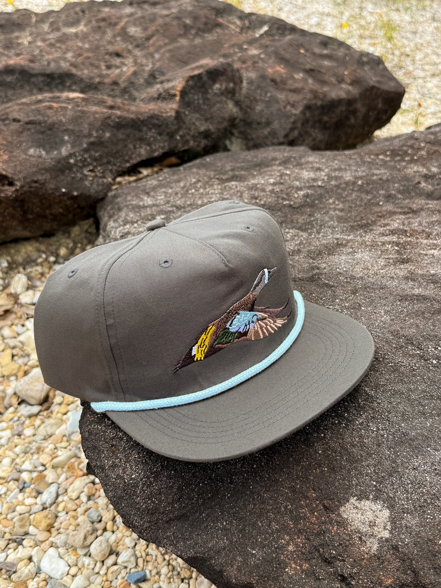 Men's Duck Camp Blue Winged Teal Raven Cap