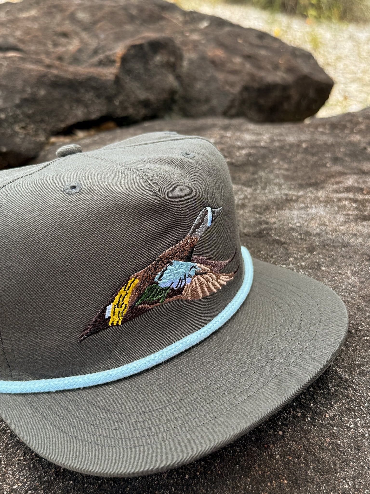 Men's Duck Camp Blue Winged Teal Raven Cap