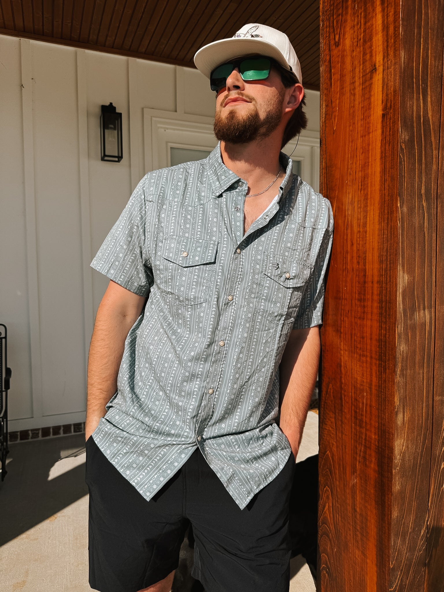 Burlebo Men's Performance Western Shirt - Burlebo Ranch Sage