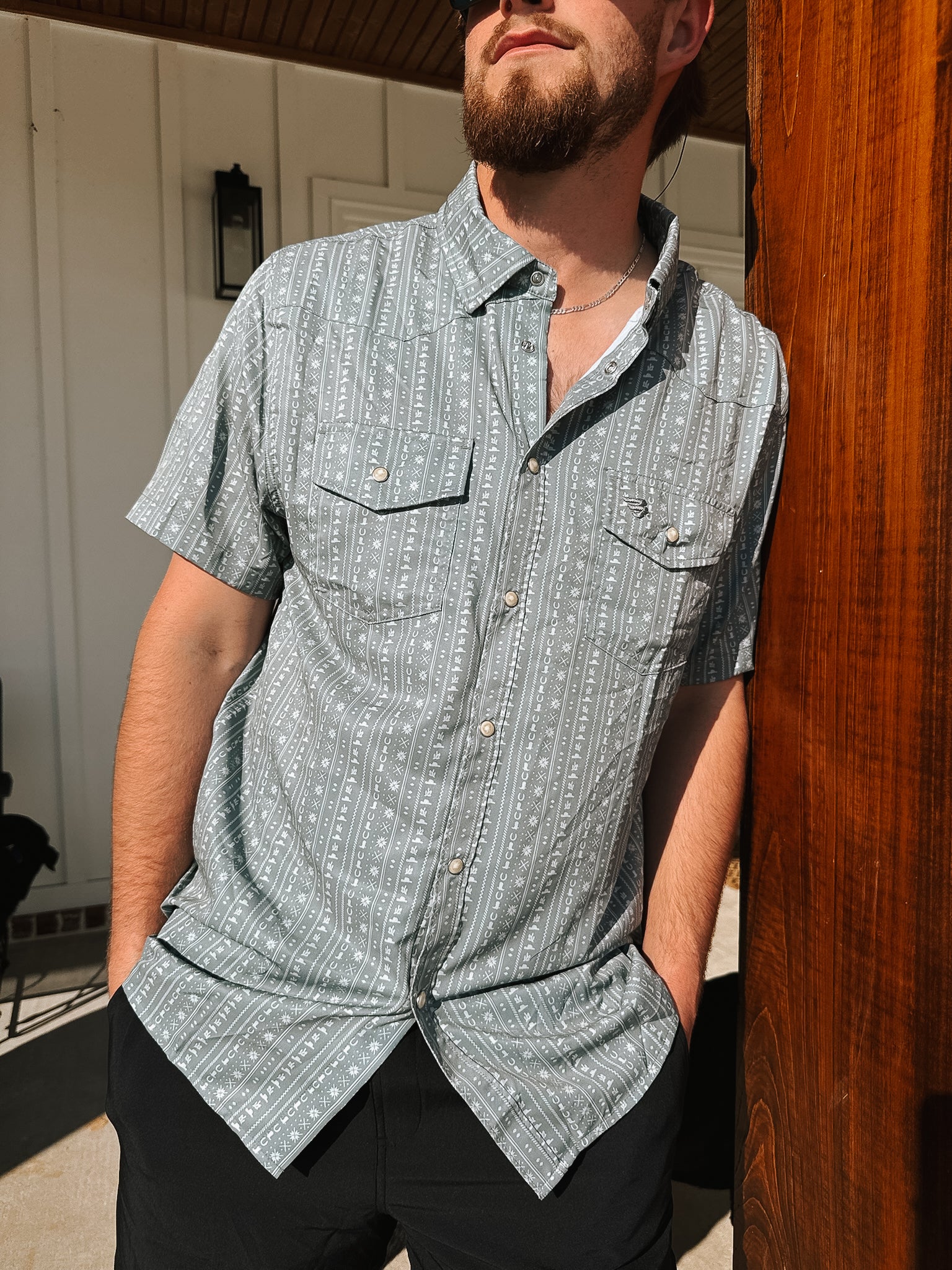 Burlebo Men's Performance Western Shirt - Burlebo Ranch Sage