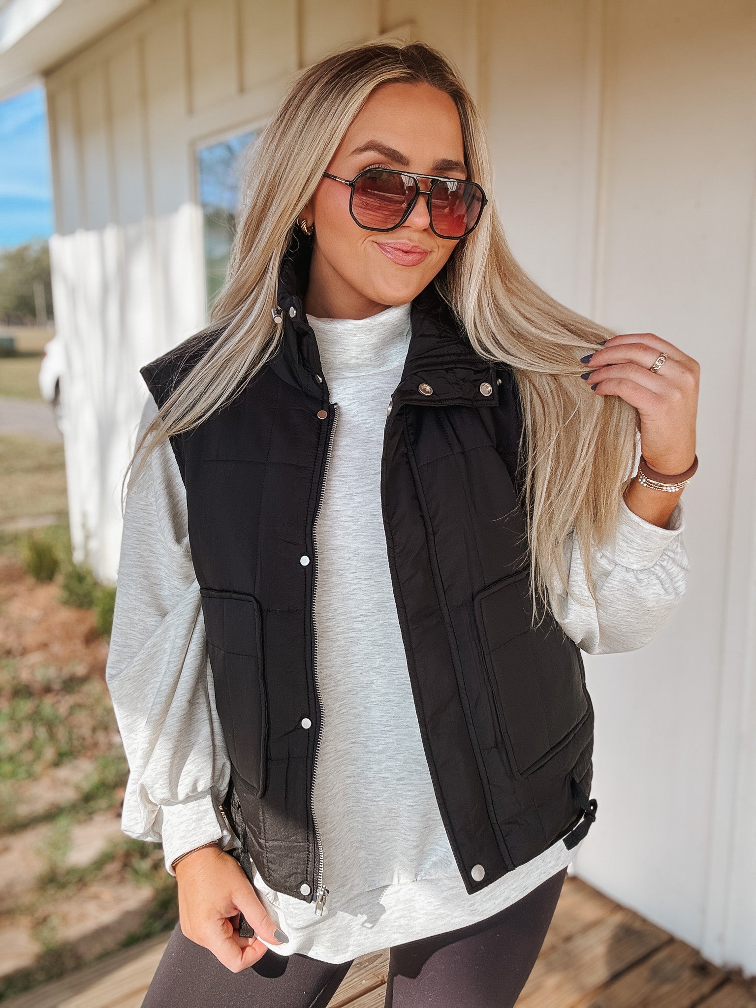 Cedar Creek Black Puffer Vest