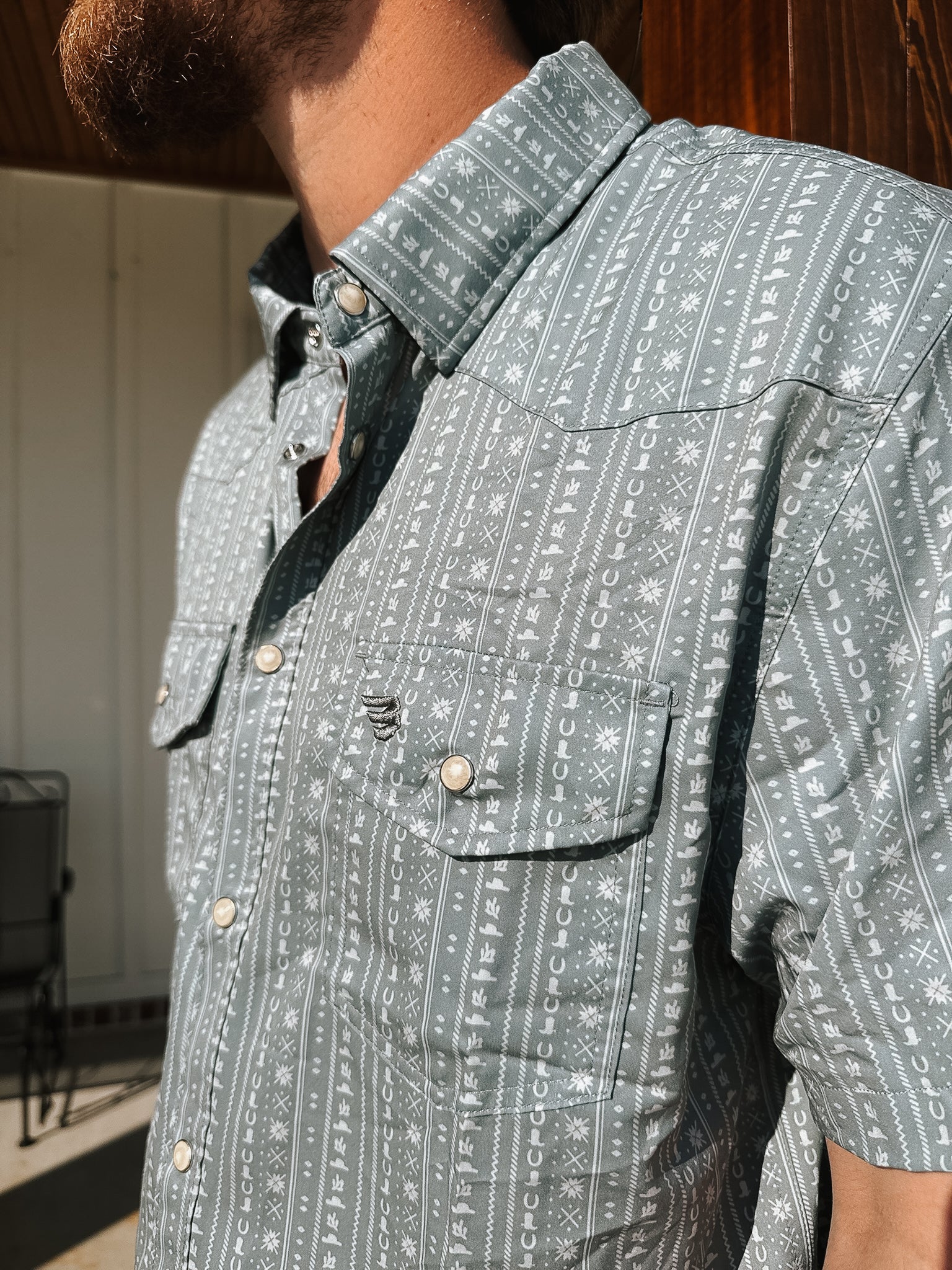 Burlebo Men's Performance Western Shirt - Burlebo Ranch Sage