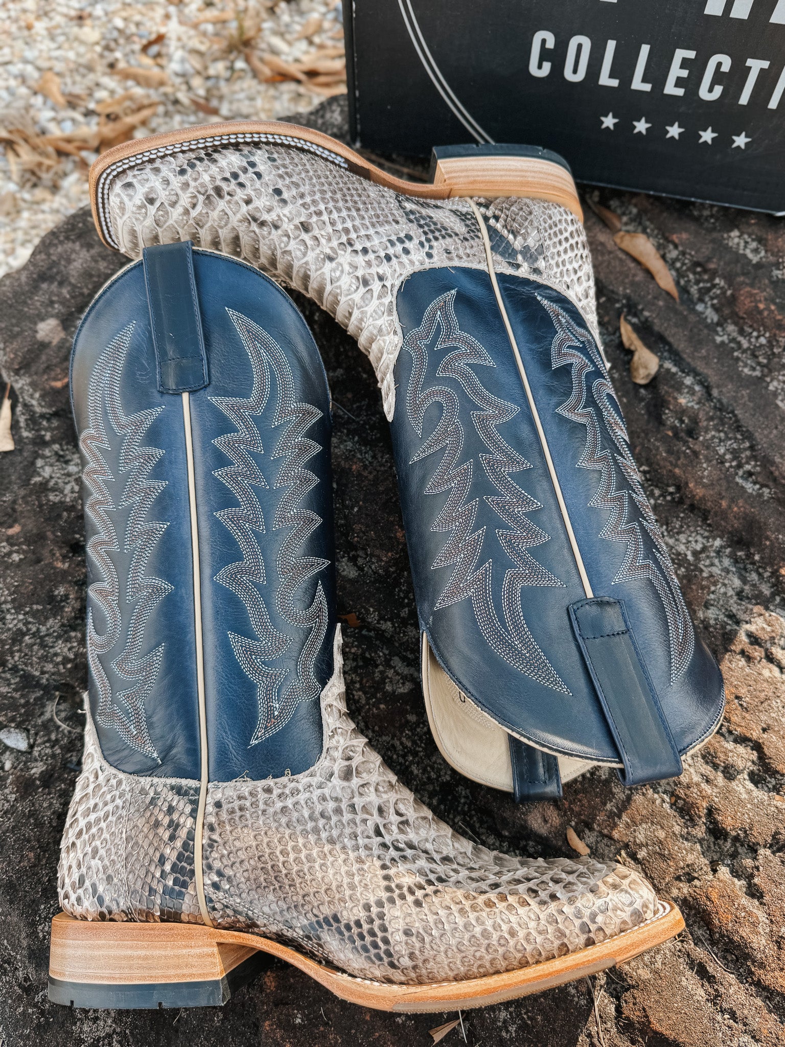 Men's Horse Power Top Hand Back Cut Python Boot