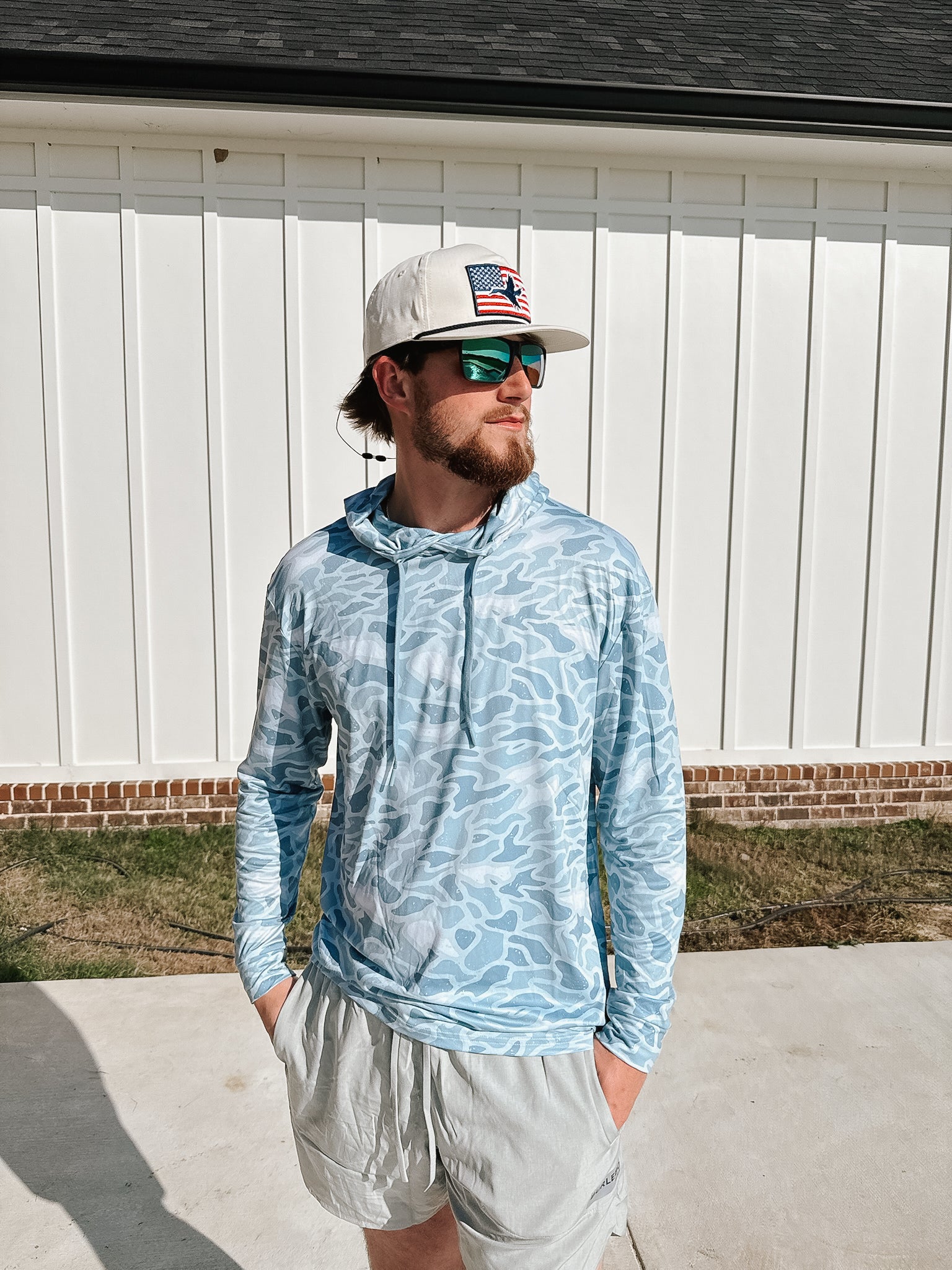 Men's Burlebo Performance Hoodie - Seaside Camo