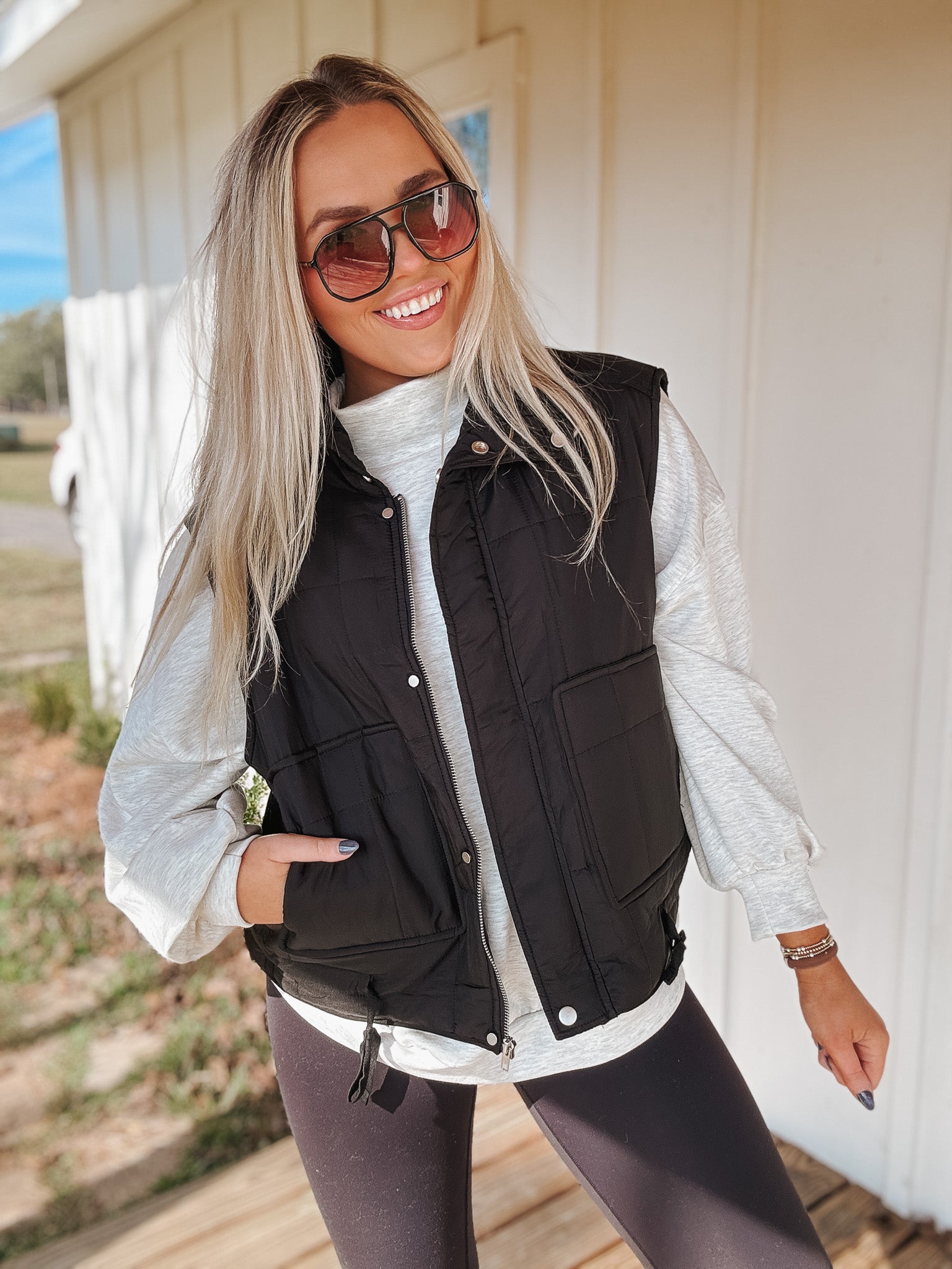 Cedar Creek Black Puffer Vest
