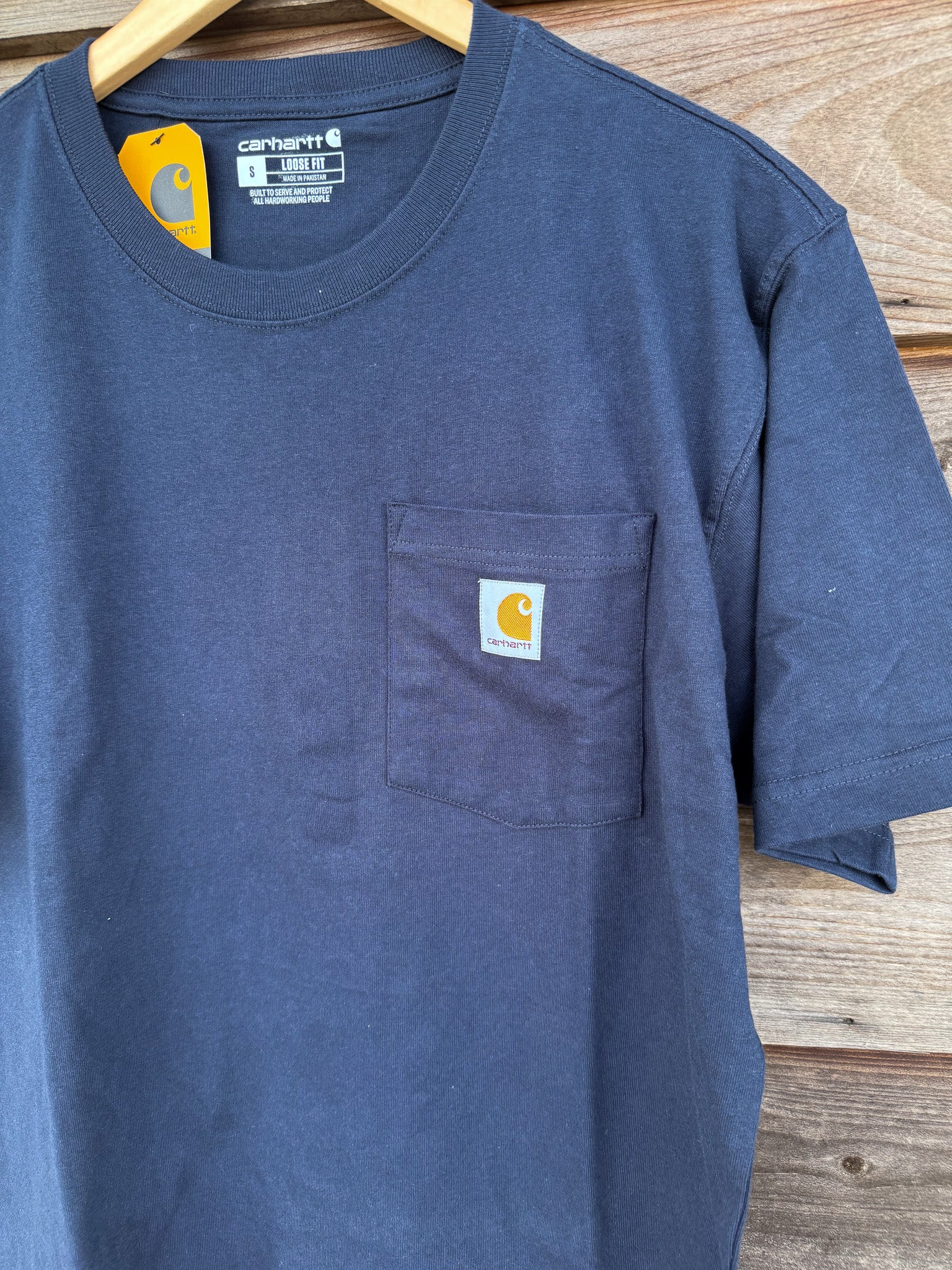 Carhartt CU1055 ティールブルー XL 裏地無し 94年 Carhartt Loose Fit Heavyweight Pocket T-Shirt in Navy – Boot Country