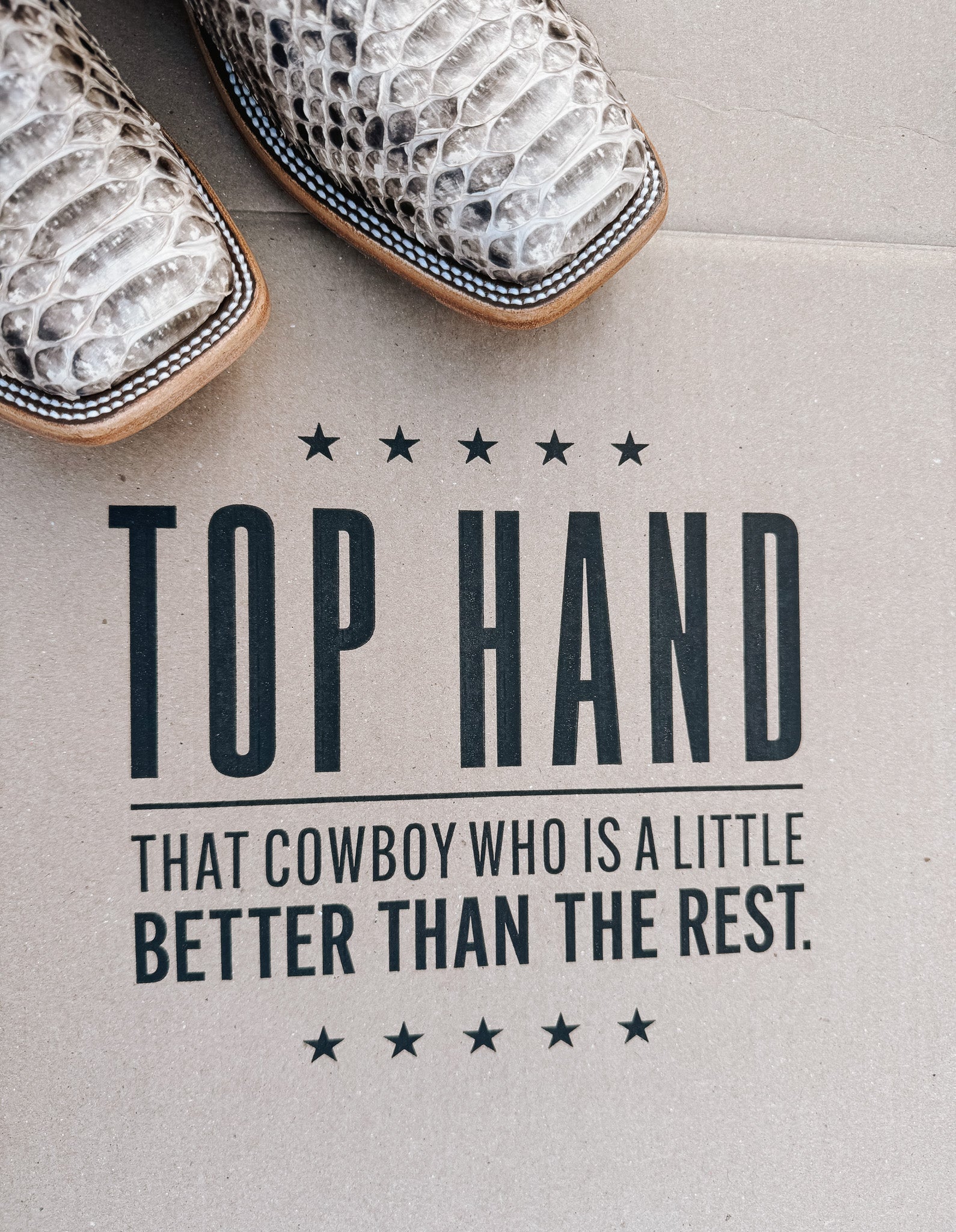 Men's Horse Power Top Hand Back Cut Python Boot