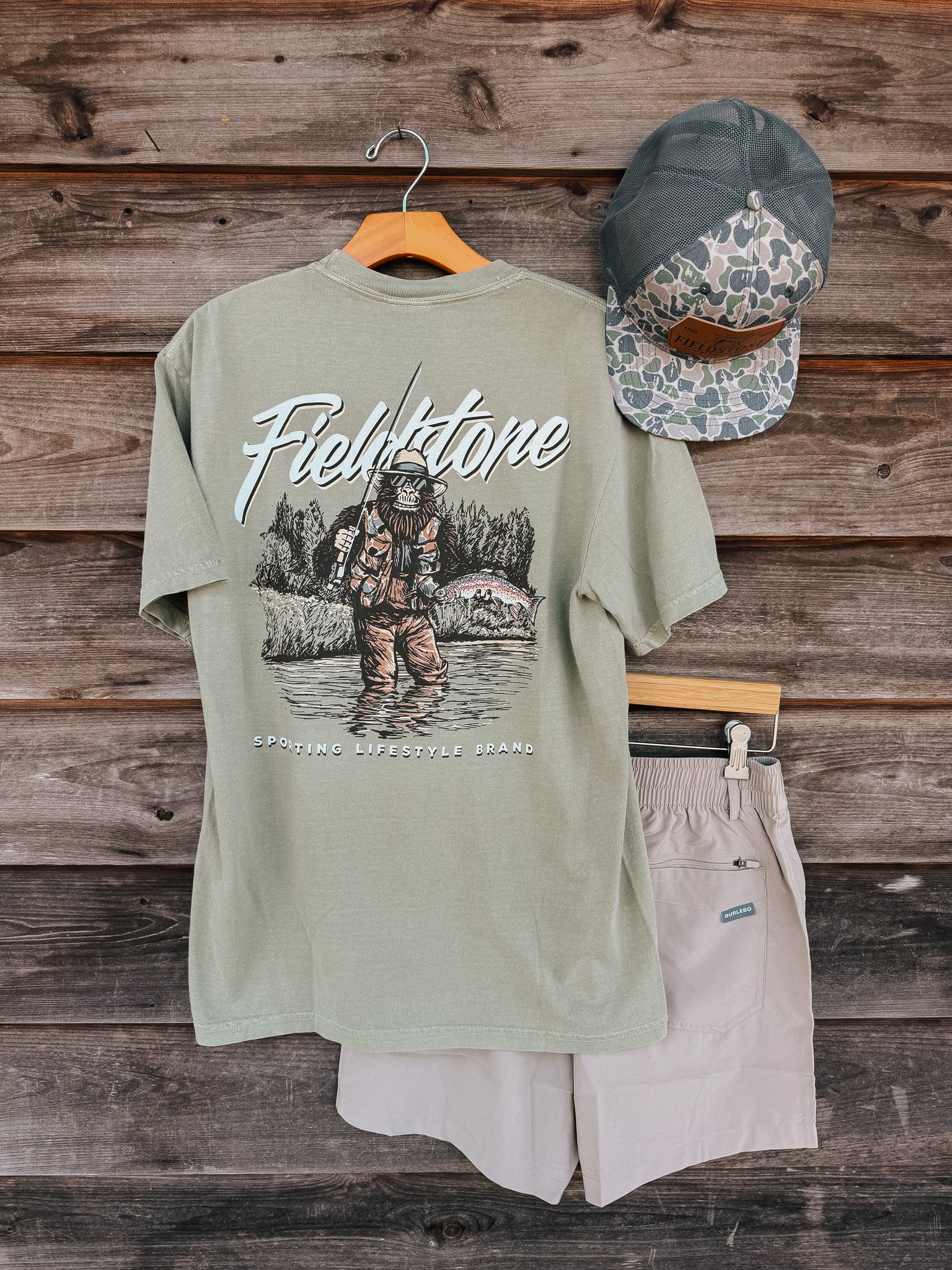 Fieldstone Gone Fishing T-Shirt in Sand