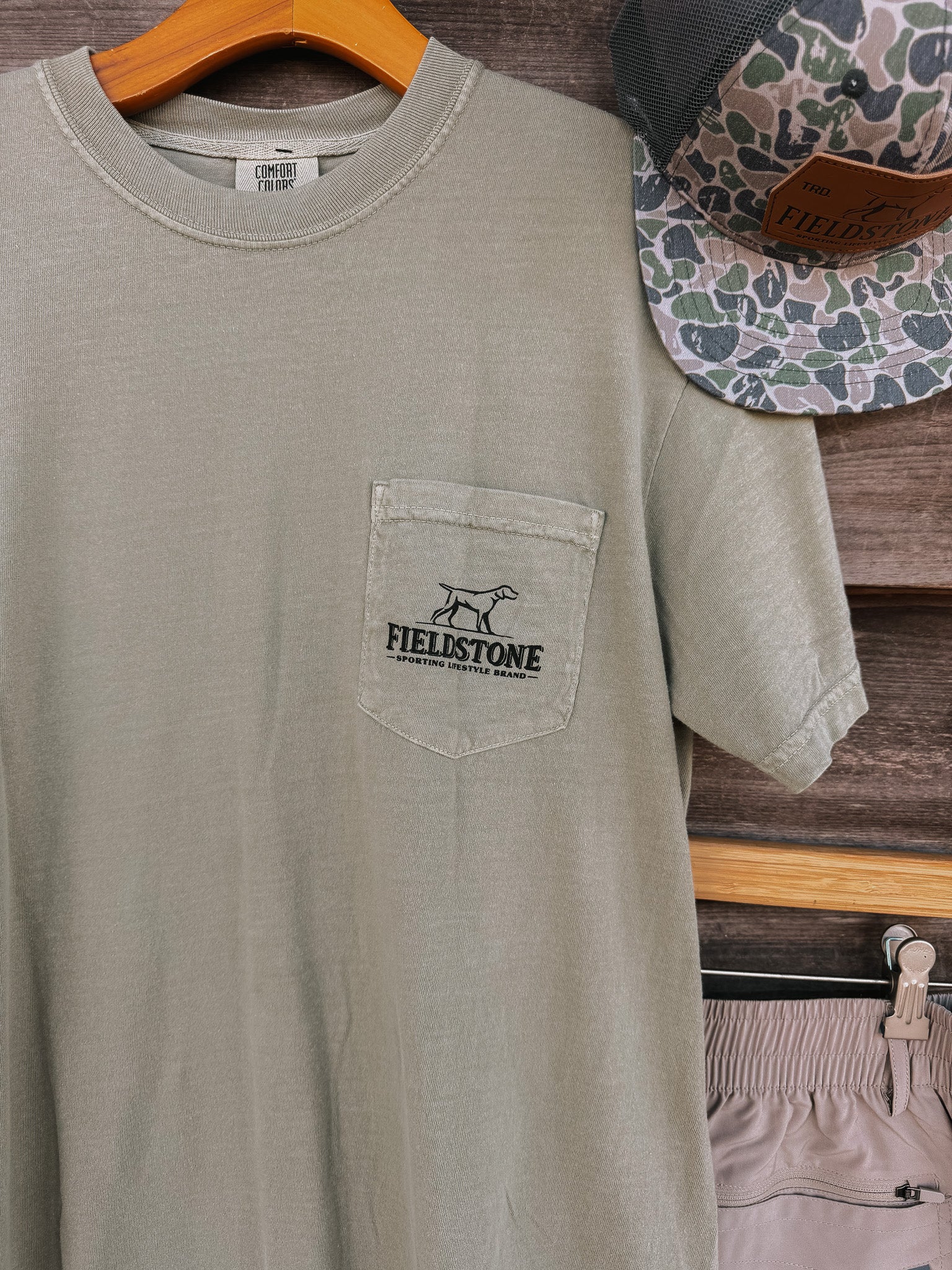 Fieldstone Gone Fishing T-Shirt in Sand
