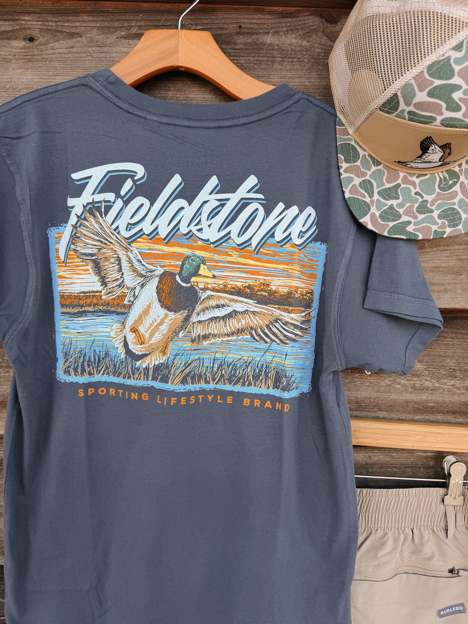 Fieldstone Morning Flight T-Shirt in Denim