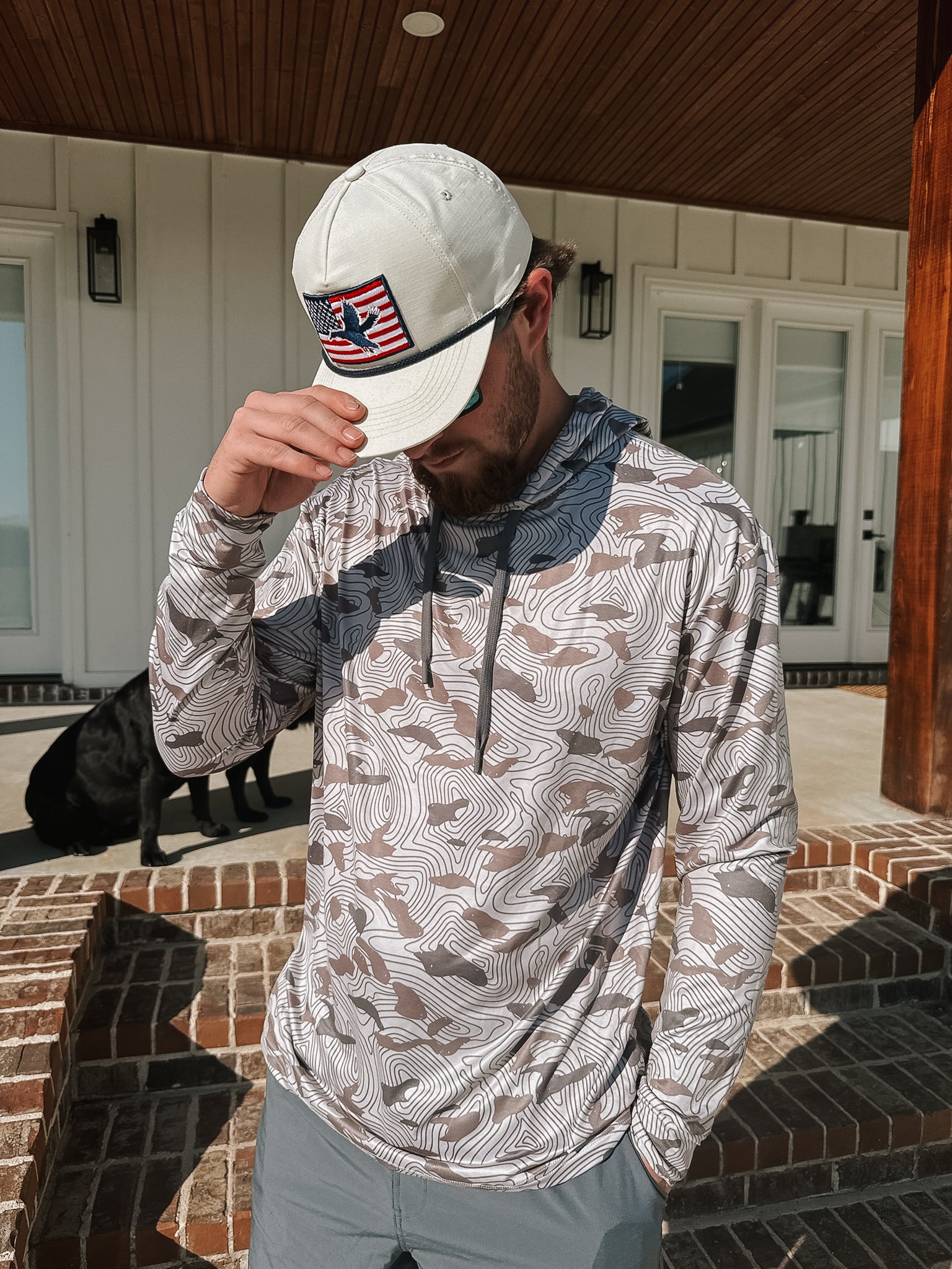 Burlebo Men's Performance Hoodie - Top Desert Camo