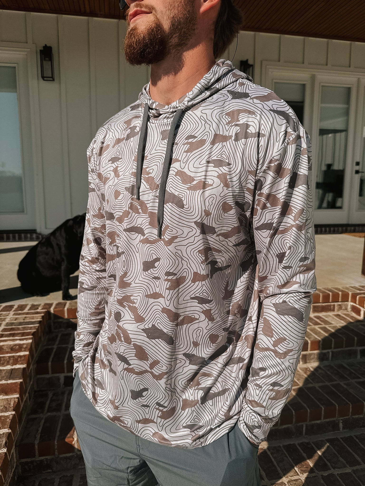 Burlebo Men's Performance Hoodie - Top Desert Camo