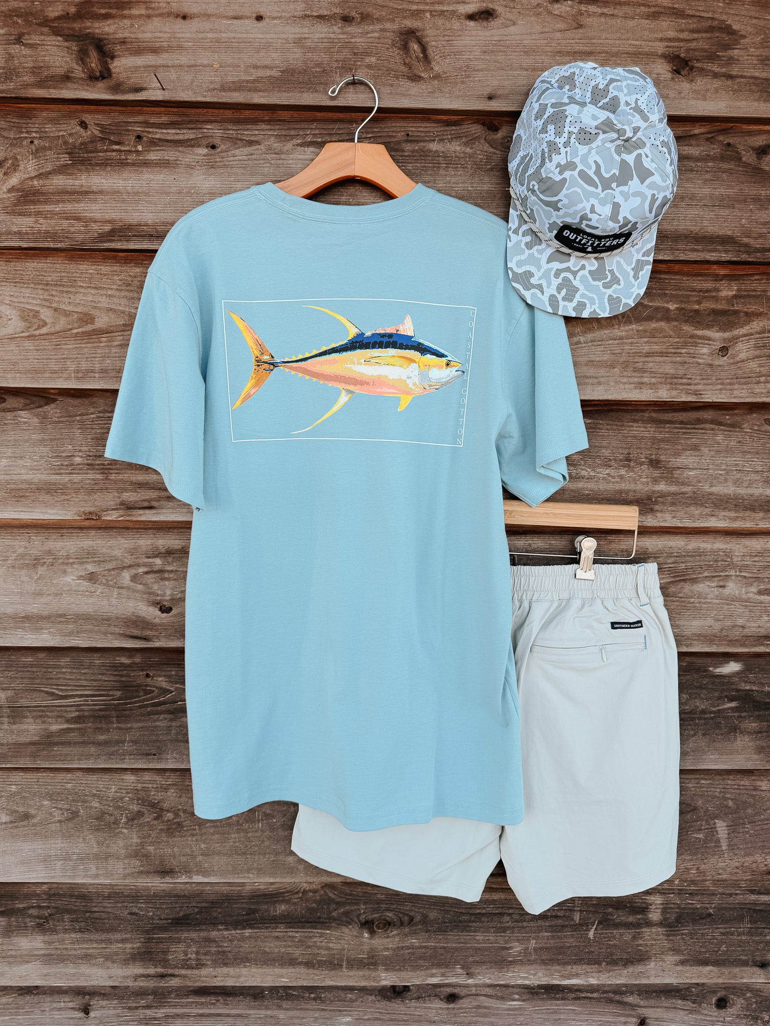 Men's Coastal Cotton Tuna T-Shirt - Ether