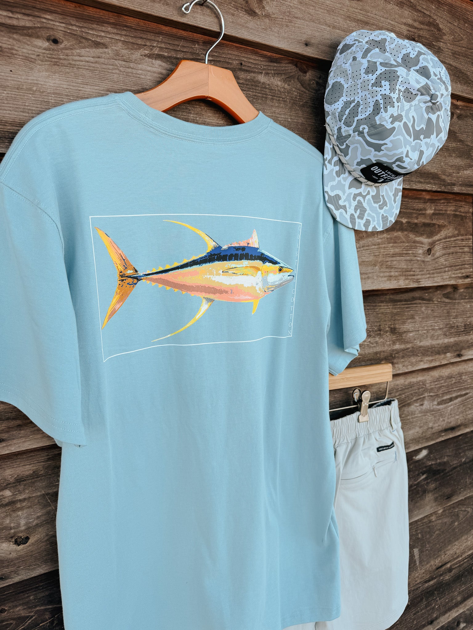 Men's Coastal Cotton Tuna T-Shirt - Ether