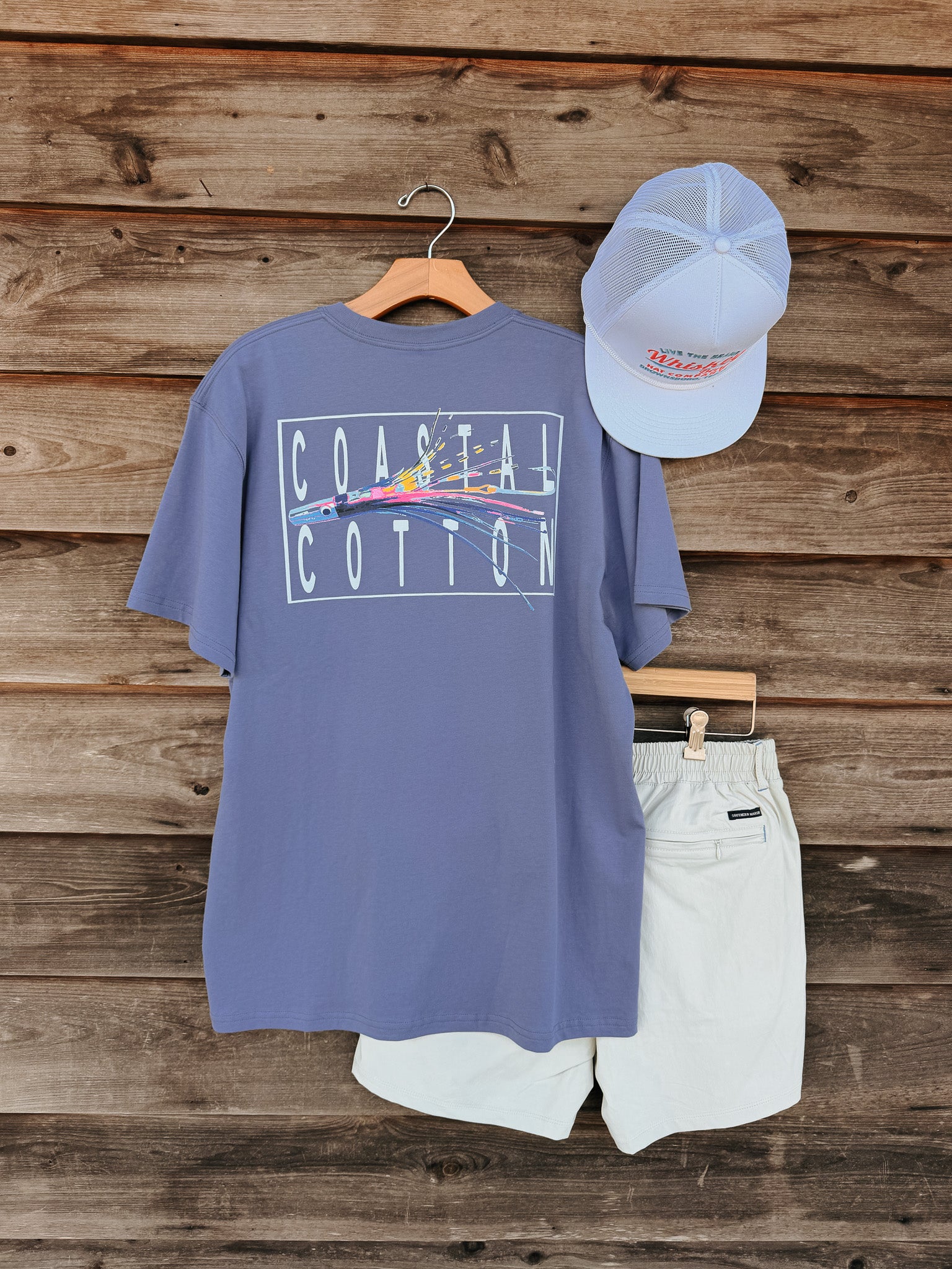 Men's Coastal Cotton Lure T-Shirt - Marlin