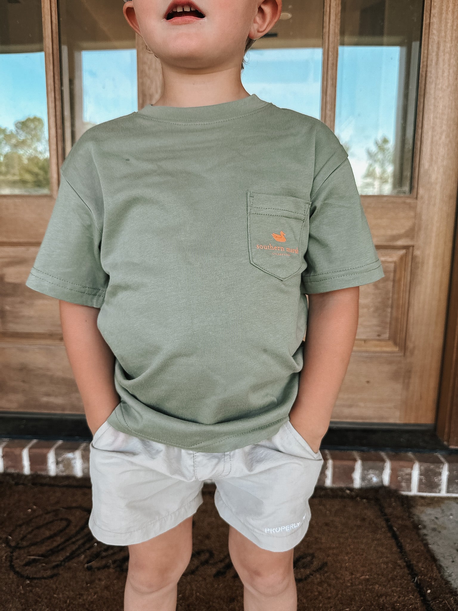 Youth Southern Marsh Patient Pup T-Shirt in Bay Green