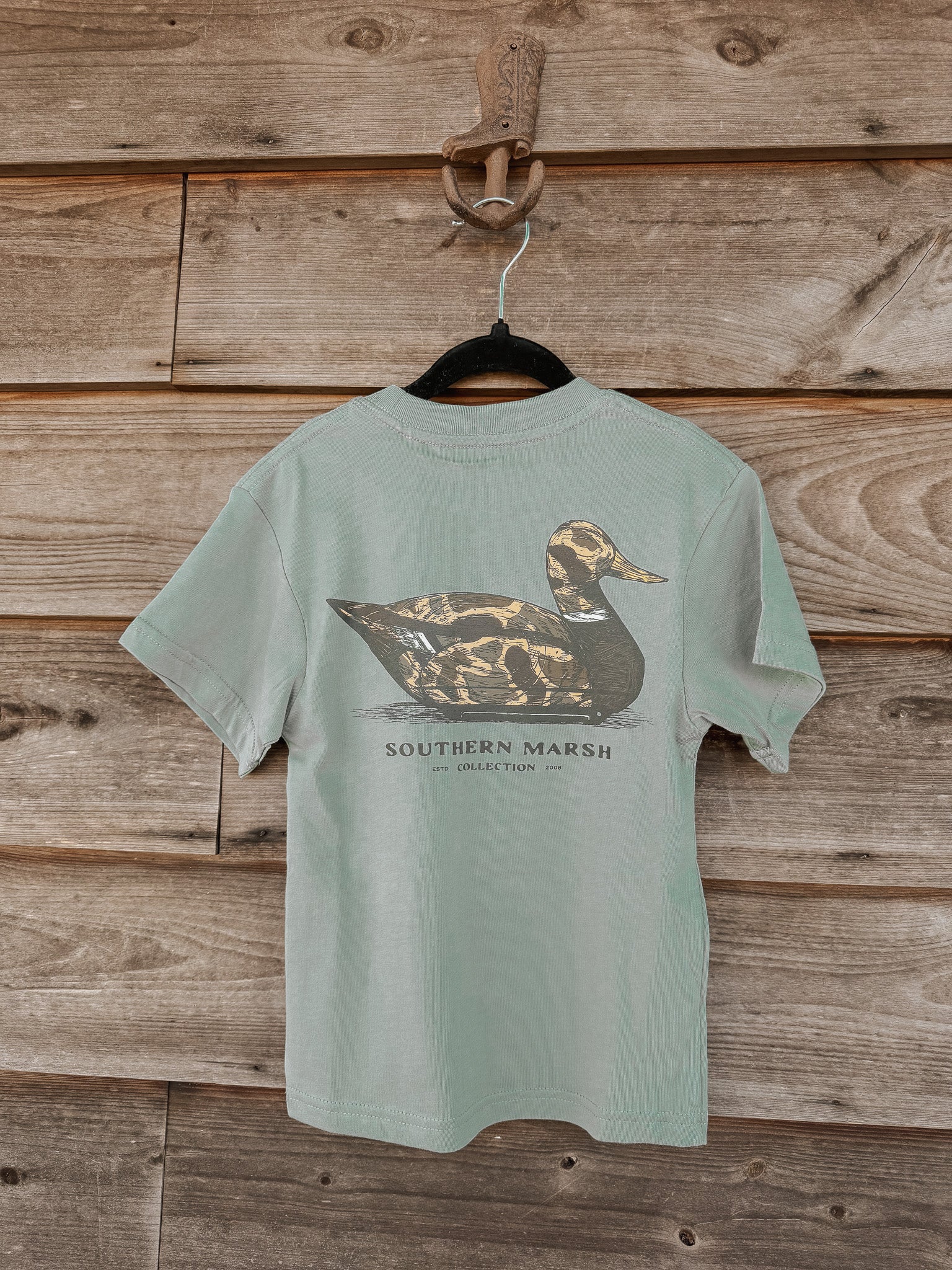 Youth Southern Marsh Vintage Duck Decoy T-Shirt in Sage