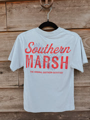 Youth Southern Marsh Freedom Seawash T-Shirt in Mist Blue