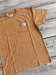 Carhartt Loose Fit Heavyweight Short-Sleeve Pocket T-Shirt in Oiled Walnut Heather