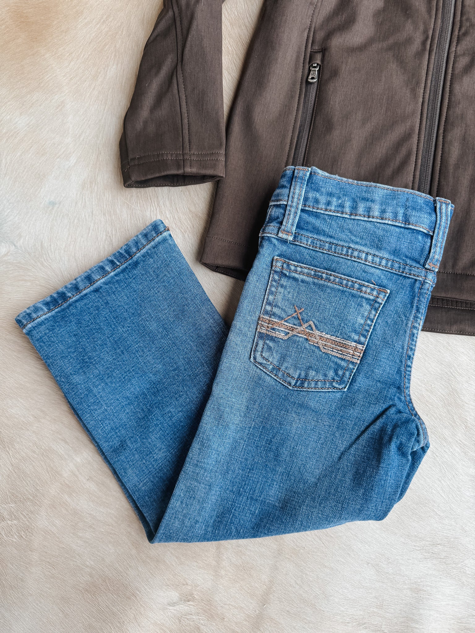 Boy's Wrangler 20X Vintage Boot Cut Jeans