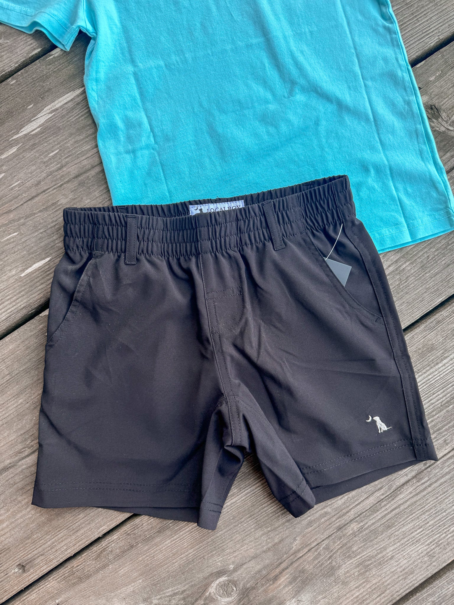 Youth Local Boy Volley Short in Black