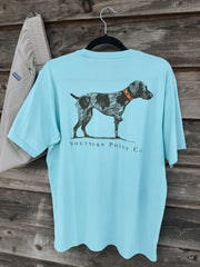 Southern Point Co. Greyton Detail T-Shirt in Pool Water