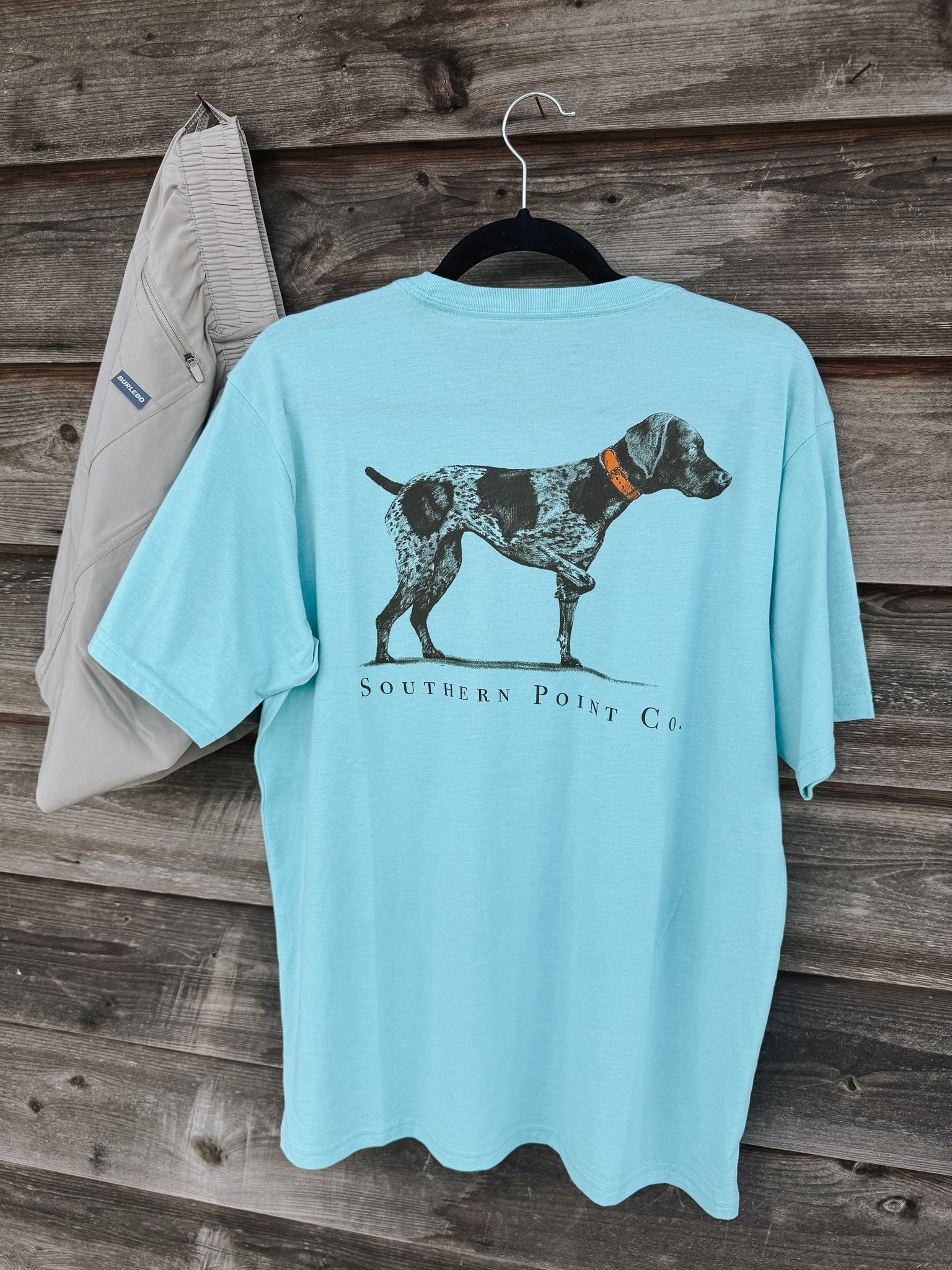 Southern Point Co. Greyton Detail T-Shirt in Pool Water