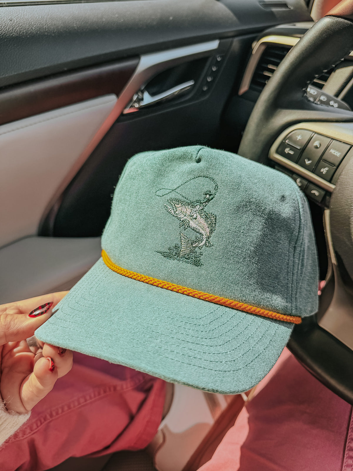 Cowboy Fishin' Canvas Trucker Hat