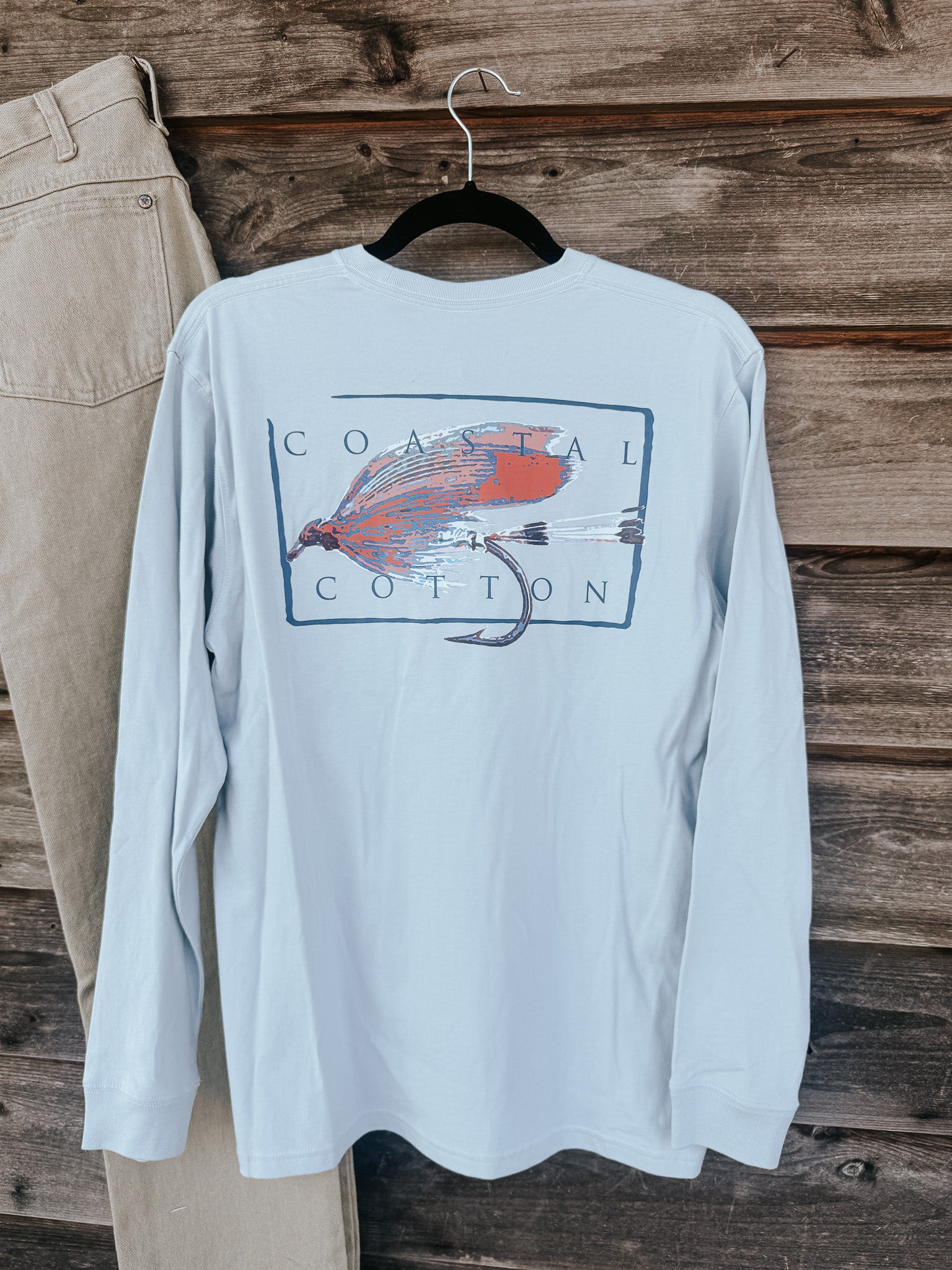 Coastal Cotton Fly Long Sleeve T-Shirt in Dawn Grey