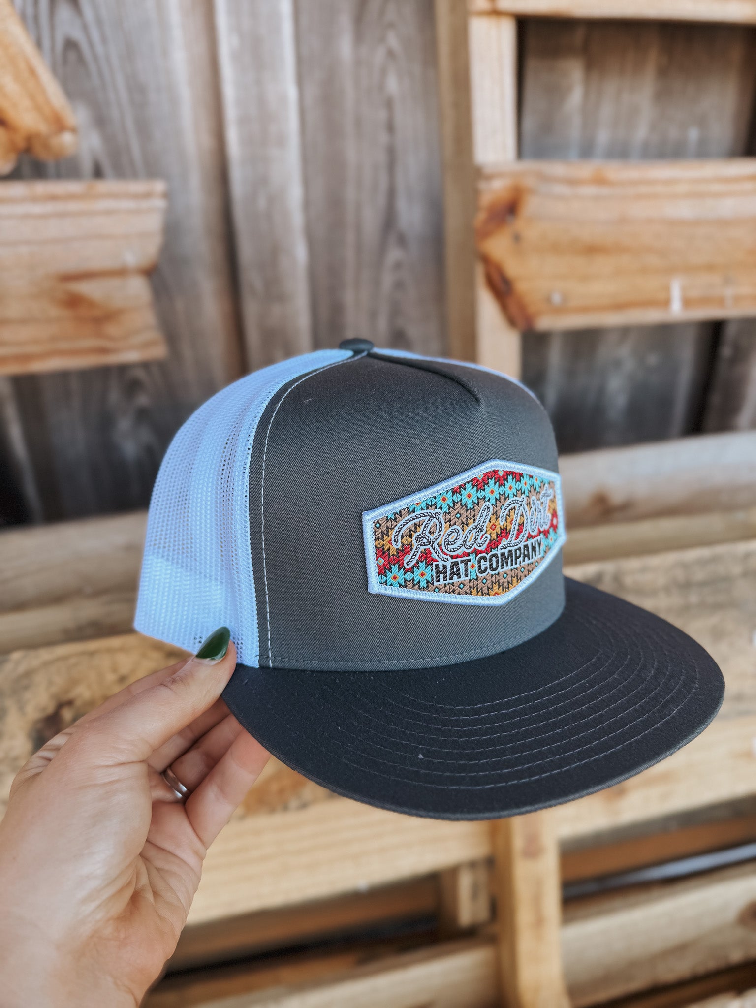 Red Dirt Hat Co. Lasso Charcoal White
