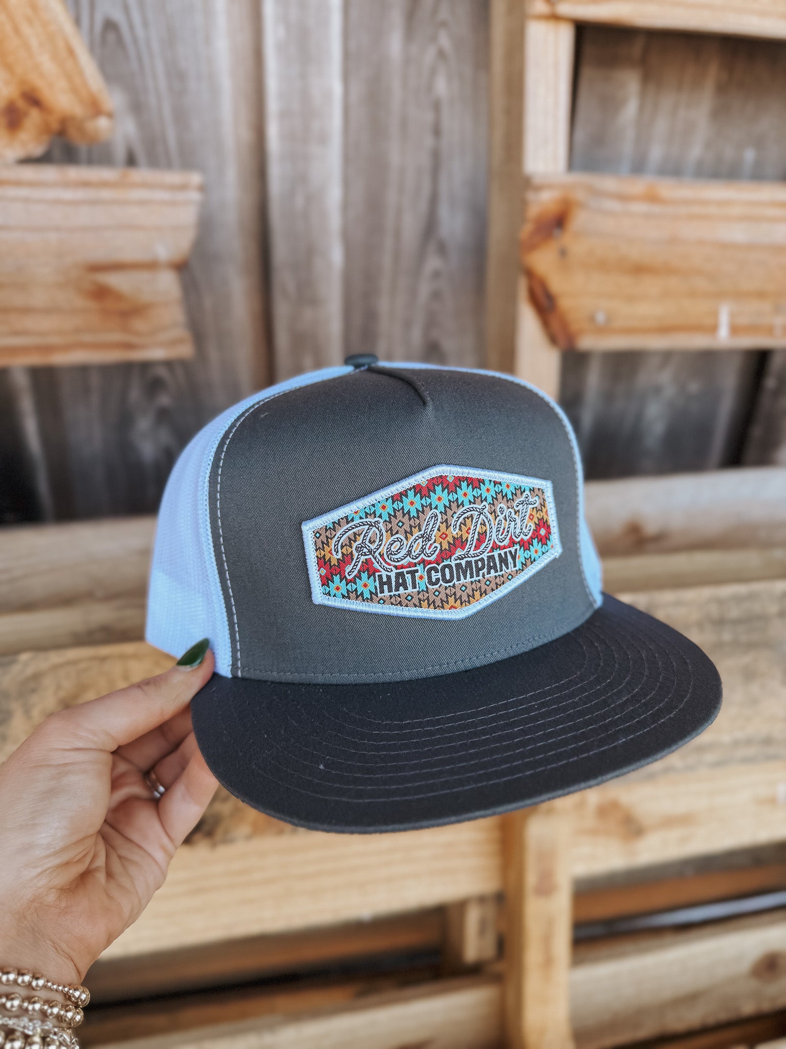 Red Dirt Hat Co. Lasso Charcoal White