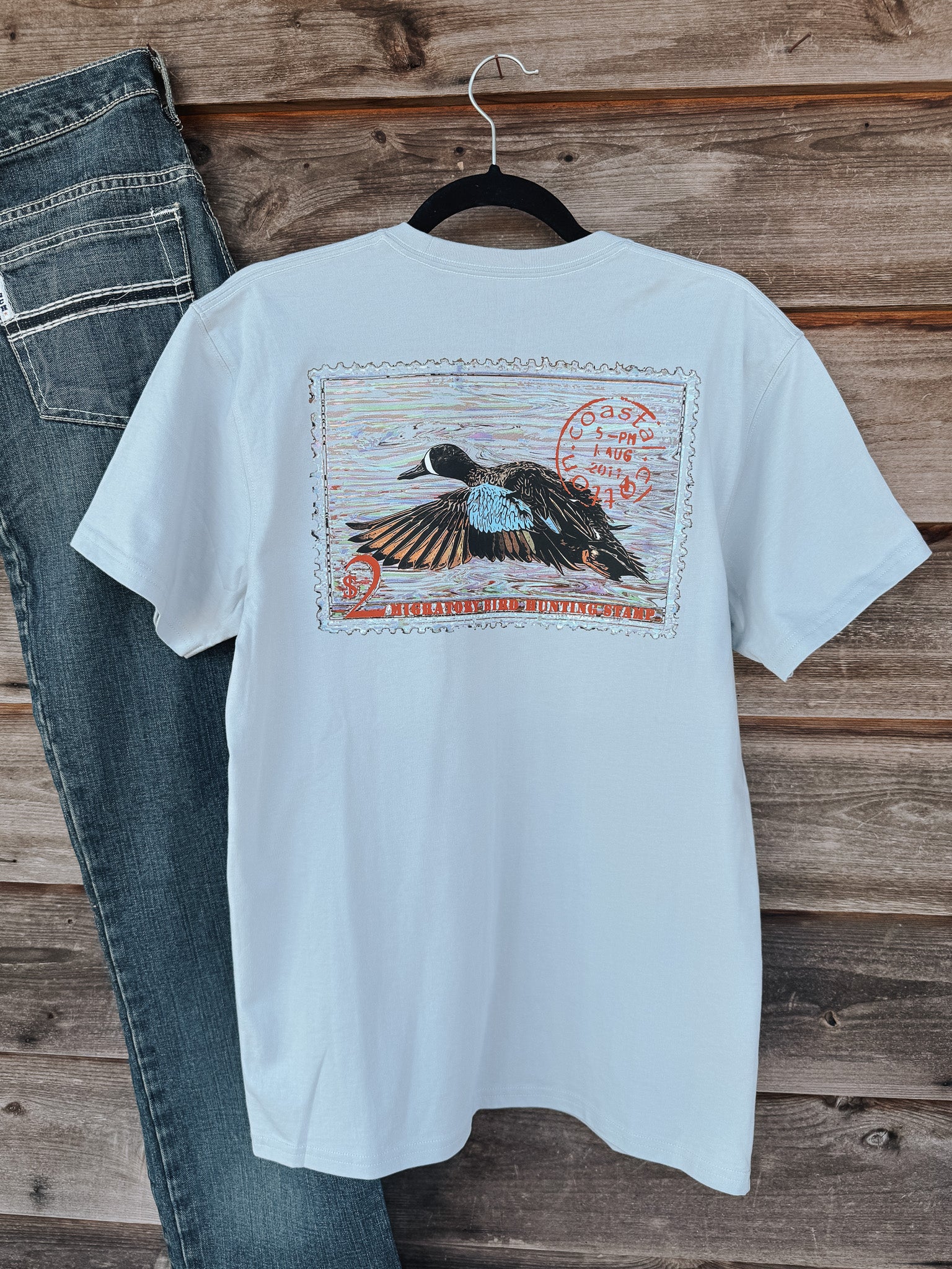Coastal Cotton Duck Stamp T-Shirt in Dawn Grey