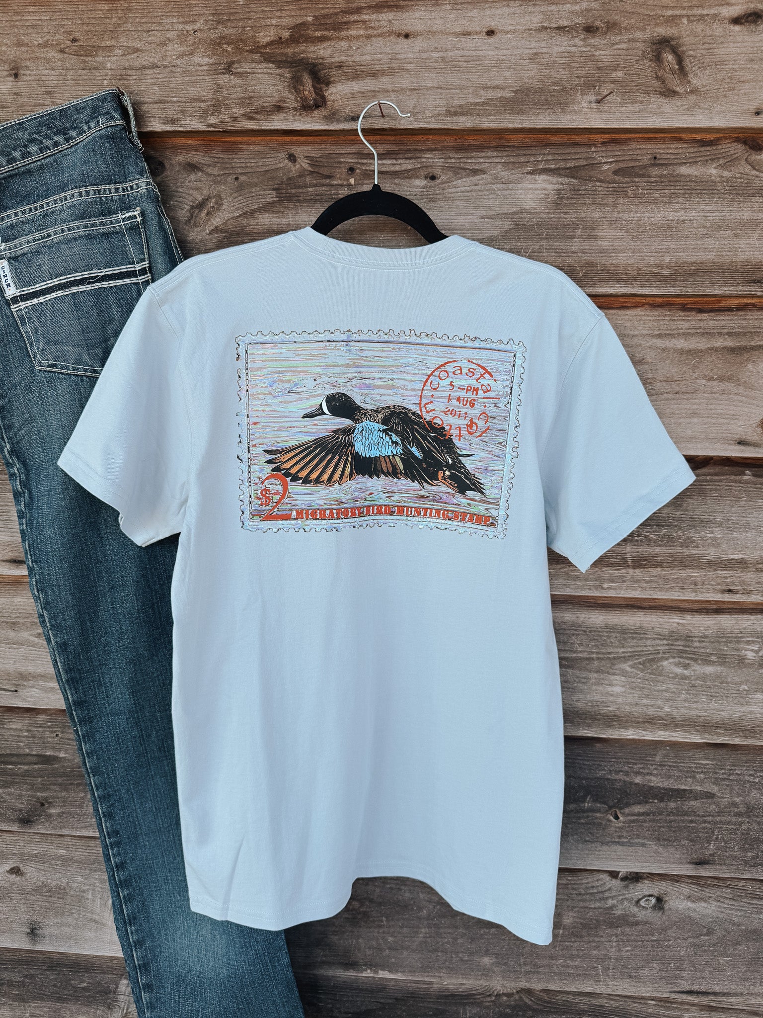 Coastal Cotton Duck Stamp T-Shirt in Dawn Grey