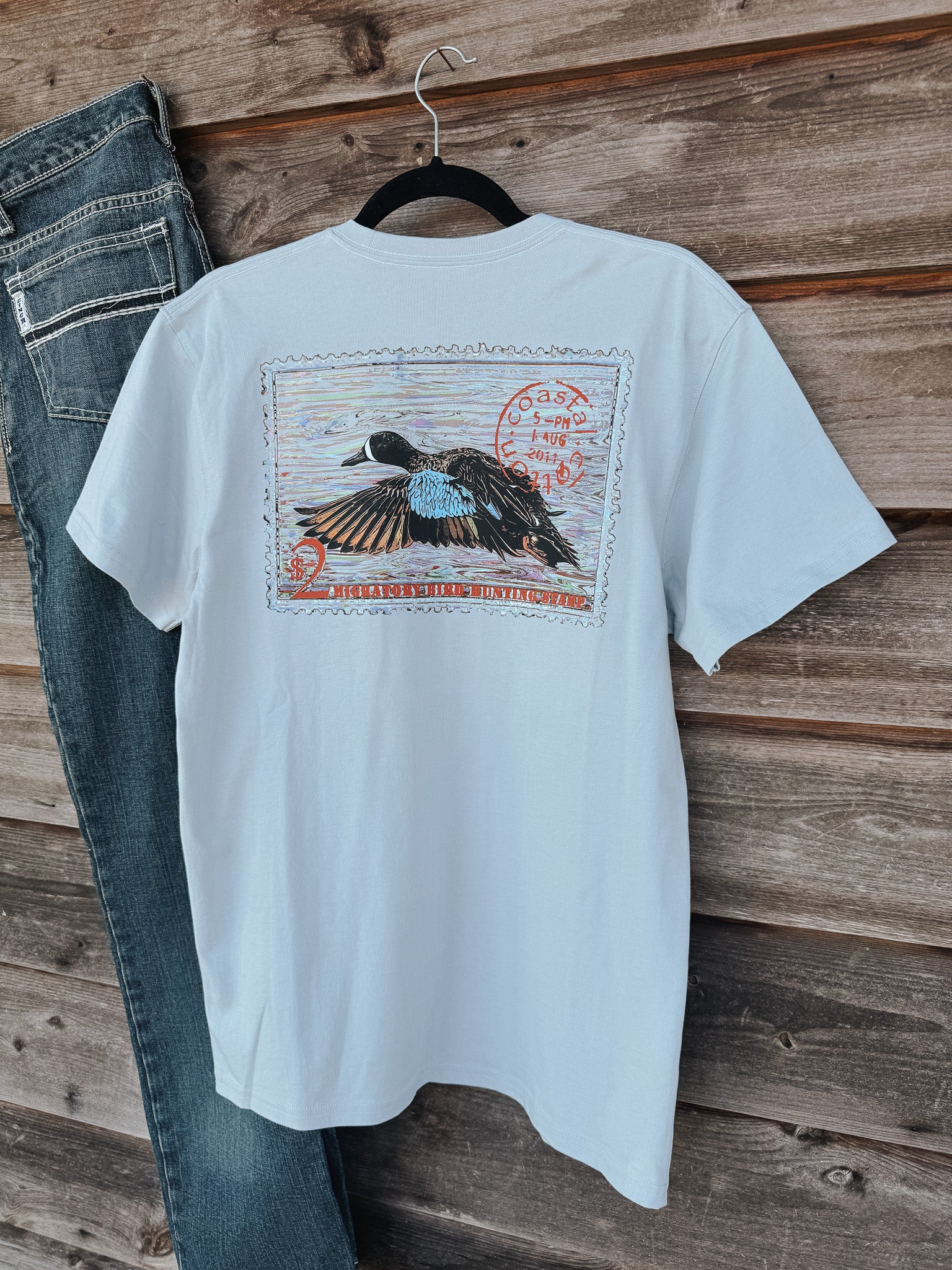 Coastal Cotton Duck Stamp T-Shirt in Dawn Grey