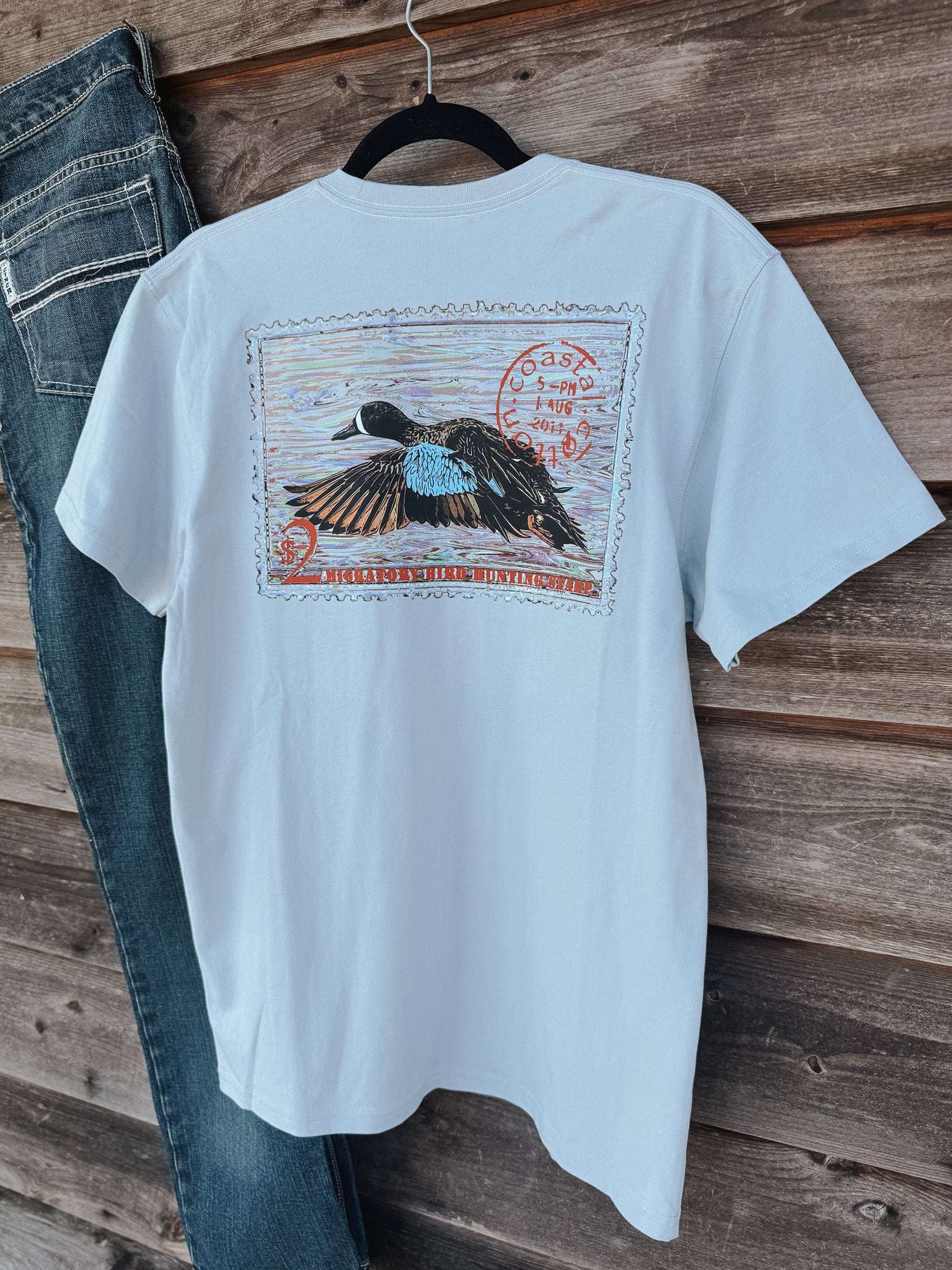 Coastal Cotton Duck Stamp T-Shirt in Dawn Grey
