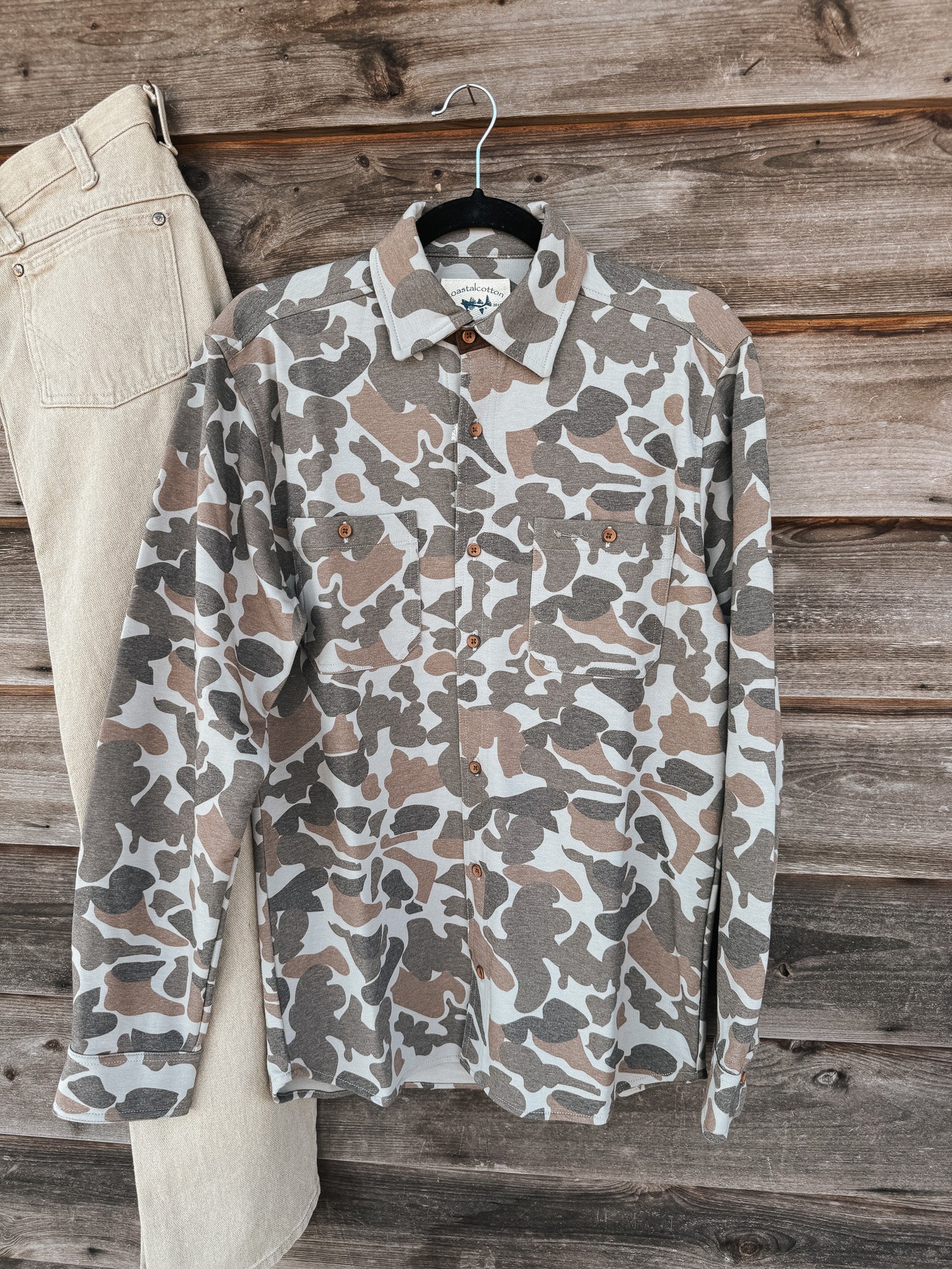 Coastal Cotton Men's Camo Shirt Jacket