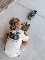 Youth Southern Marsh Vintage Camo Duck Decoy T-Shirt in Washed Oatmeal