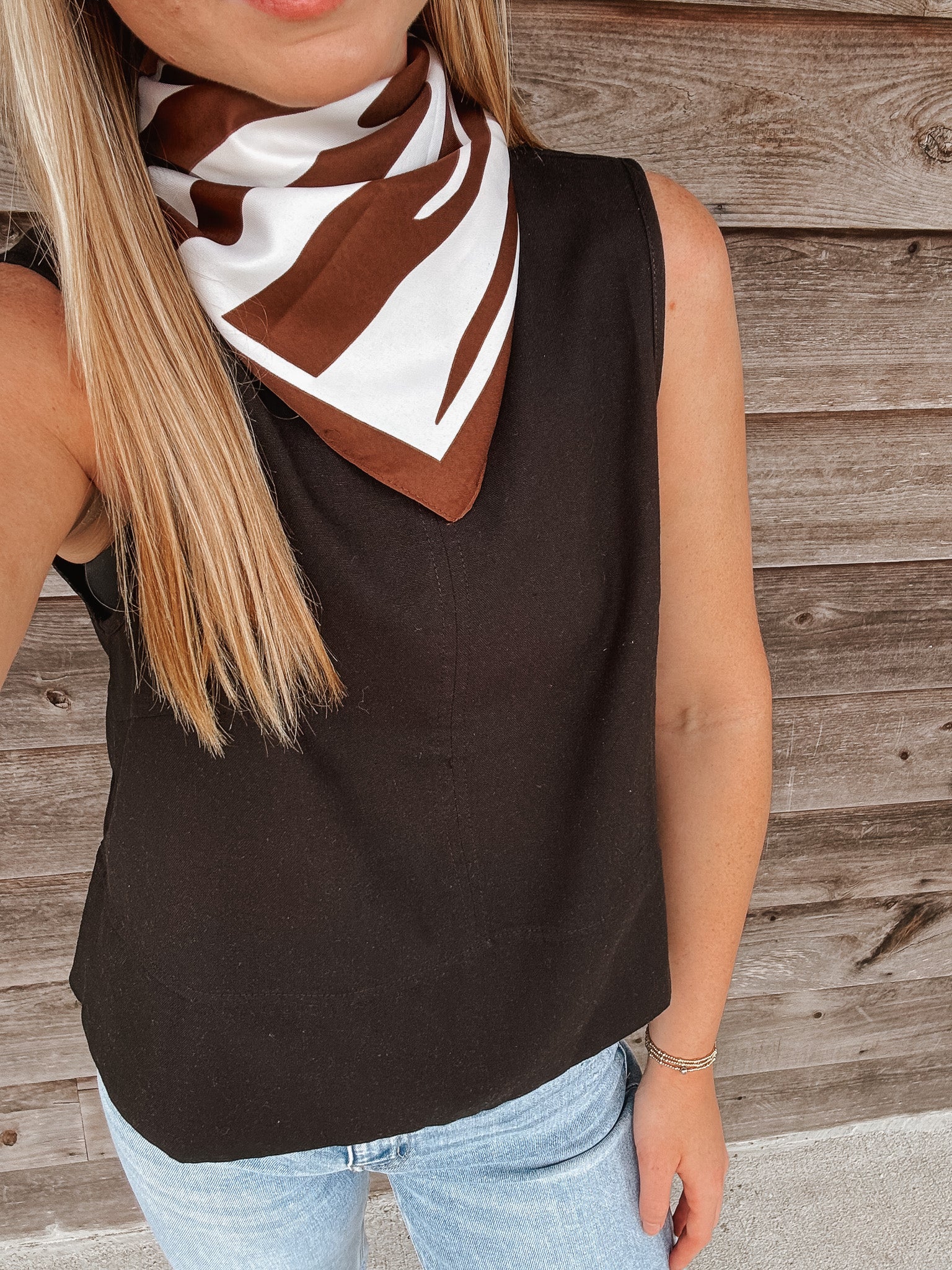 Large Zebra Print Neck Scarf