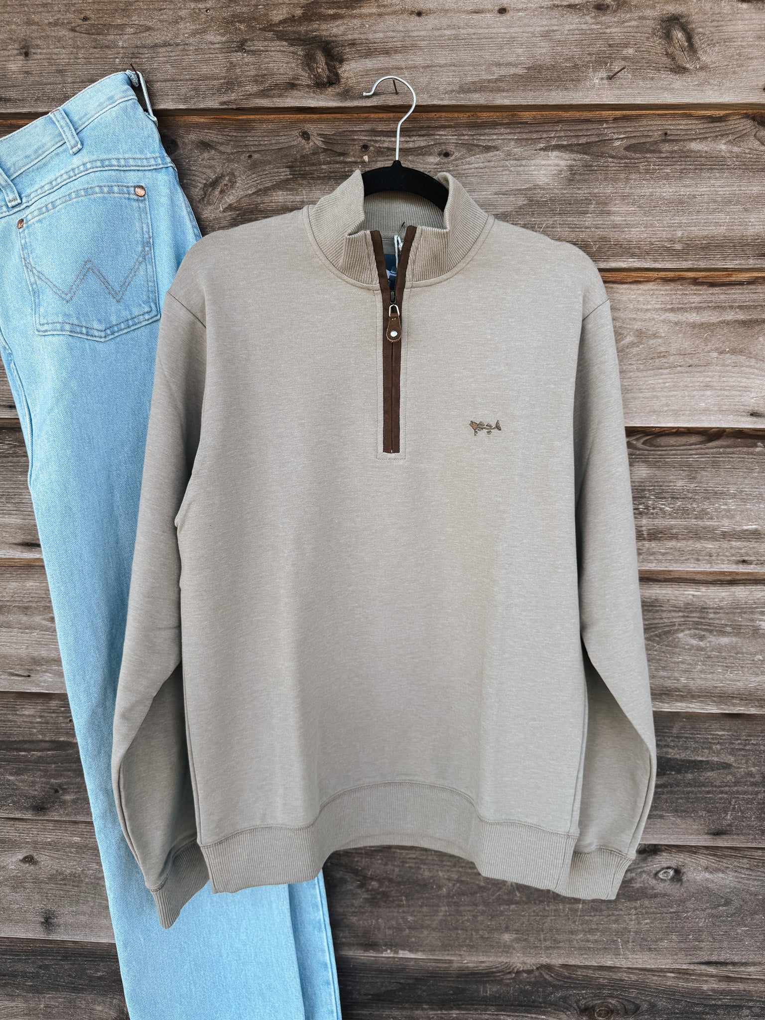Coastal Cotton Men's 1/4 Zip Pullover in Hazel