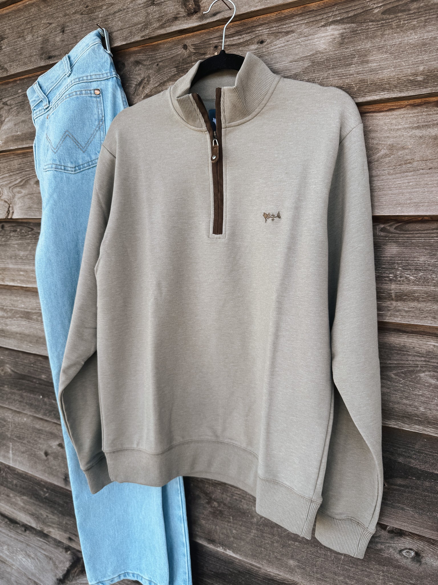 Coastal Cotton Men's 1/4 Zip Pullover in Hazel
