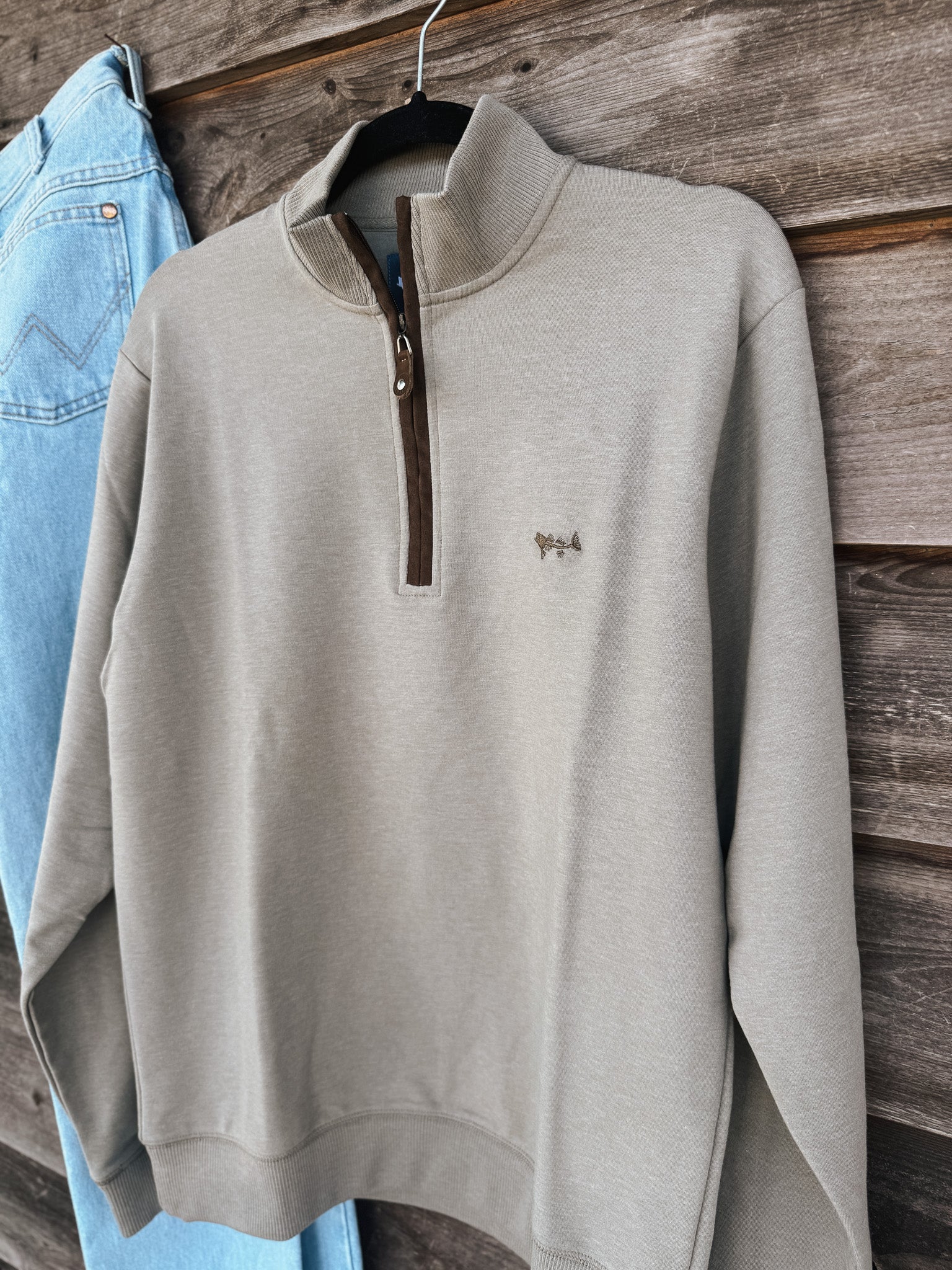 Coastal Cotton Men's 1/4 Zip Pullover in Hazel