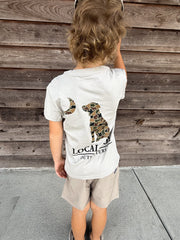 Youth Local Boy Autumn Duck Camo Dog & Moon T-Shirt in Silver