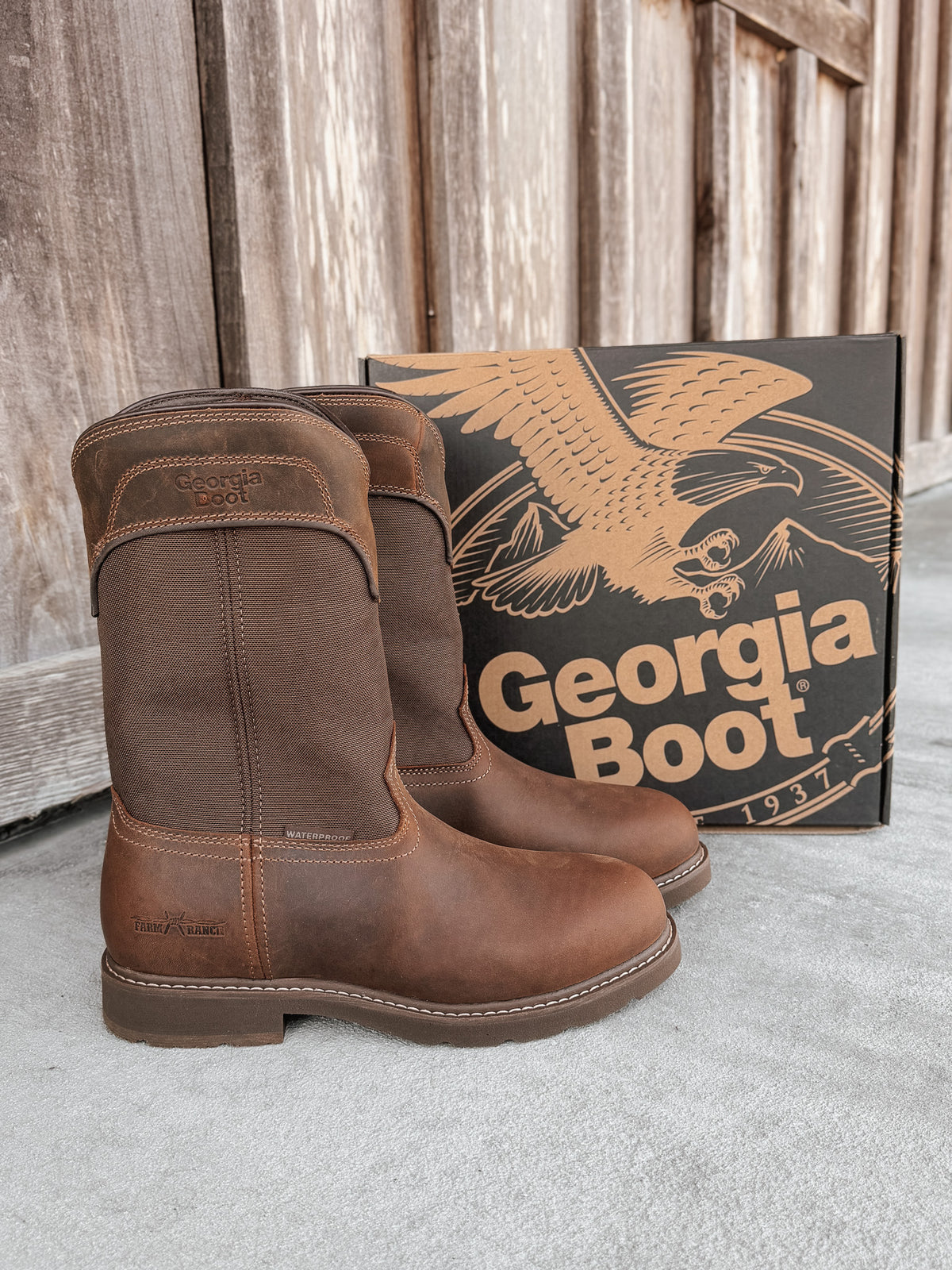 Georgia Boots | Men's 11" Core 37 Farm & Ranch Round Toe Waterproof Boots