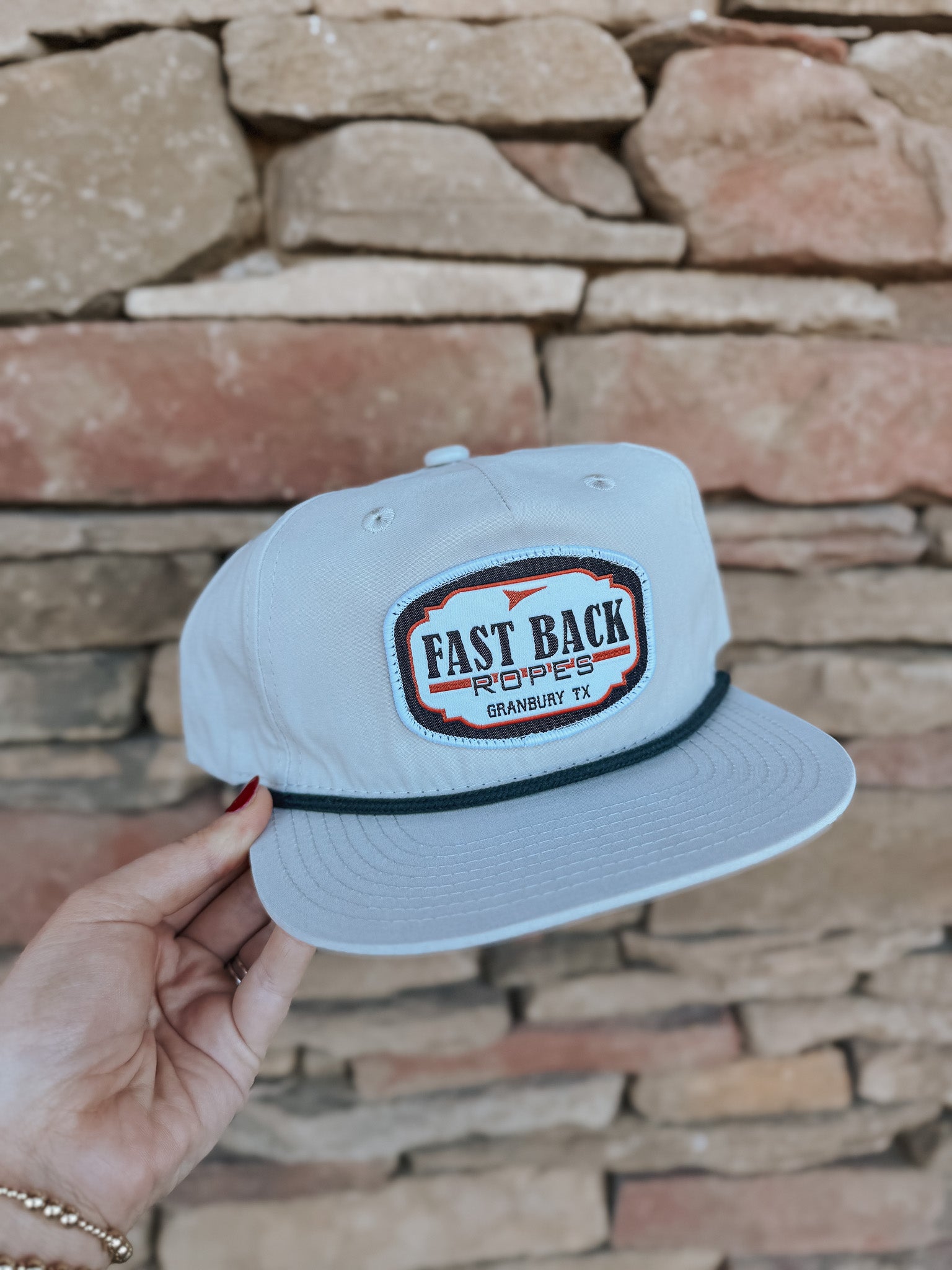 Men's Red Dirt Hat Co. Grey Fast Back Patch Cap