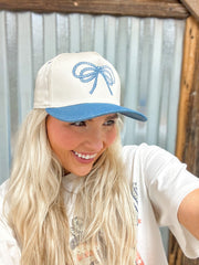 Lasso Rope Bow Denim Cap