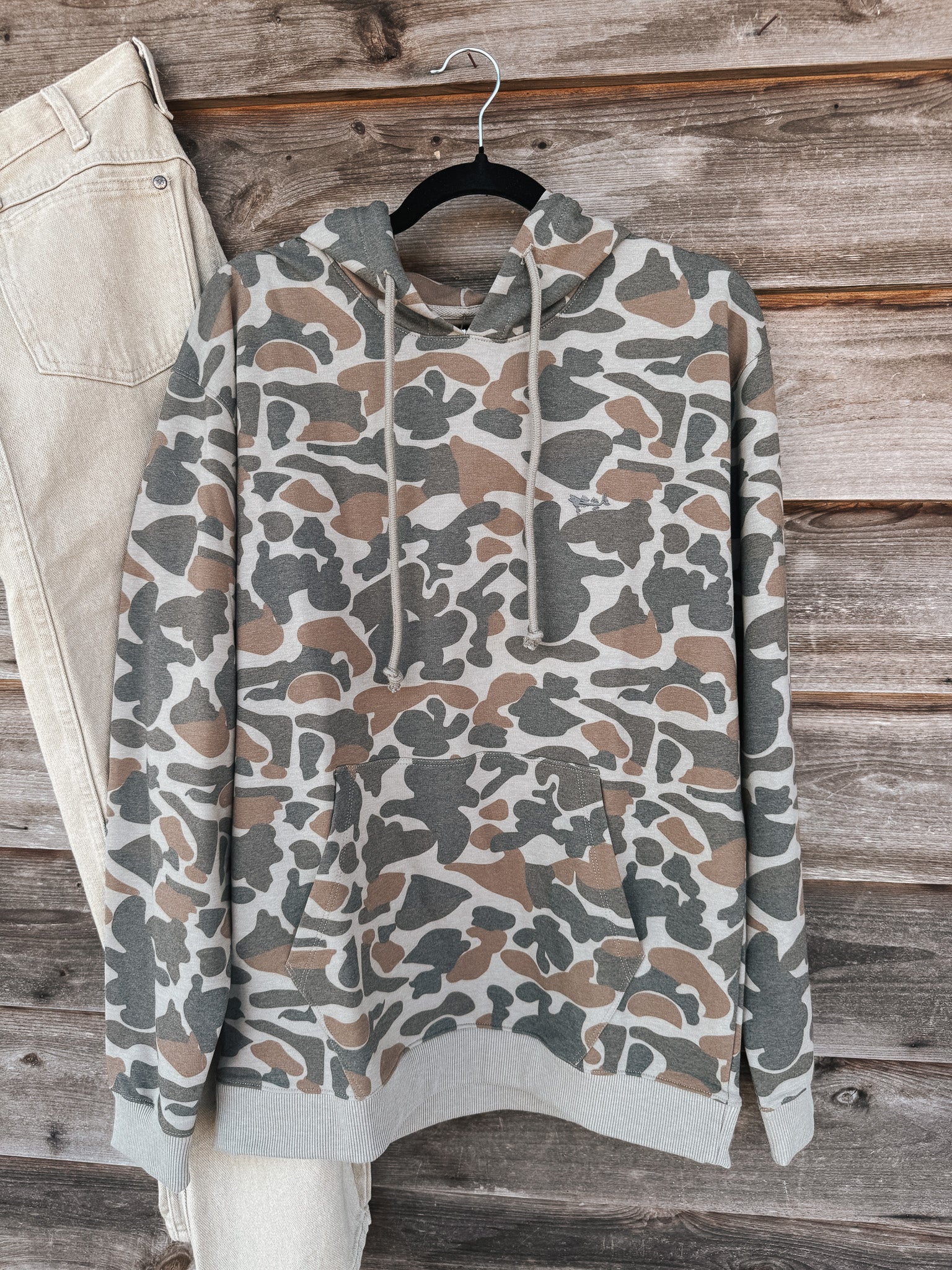 Coastal Cotton Camo Hoodie in Brown Duck Camo