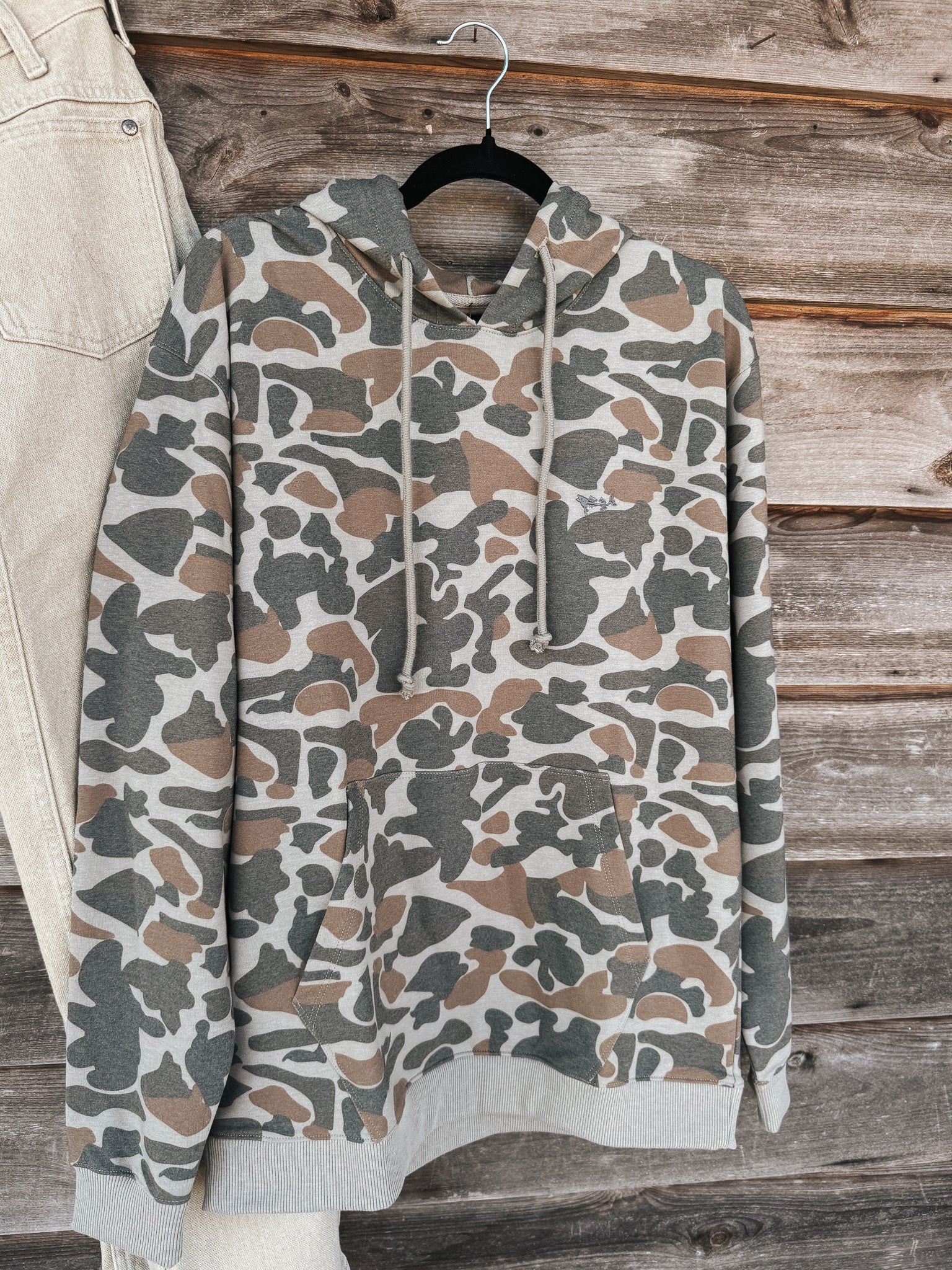 Coastal Cotton Camo Hoodie in Brown Duck Camo