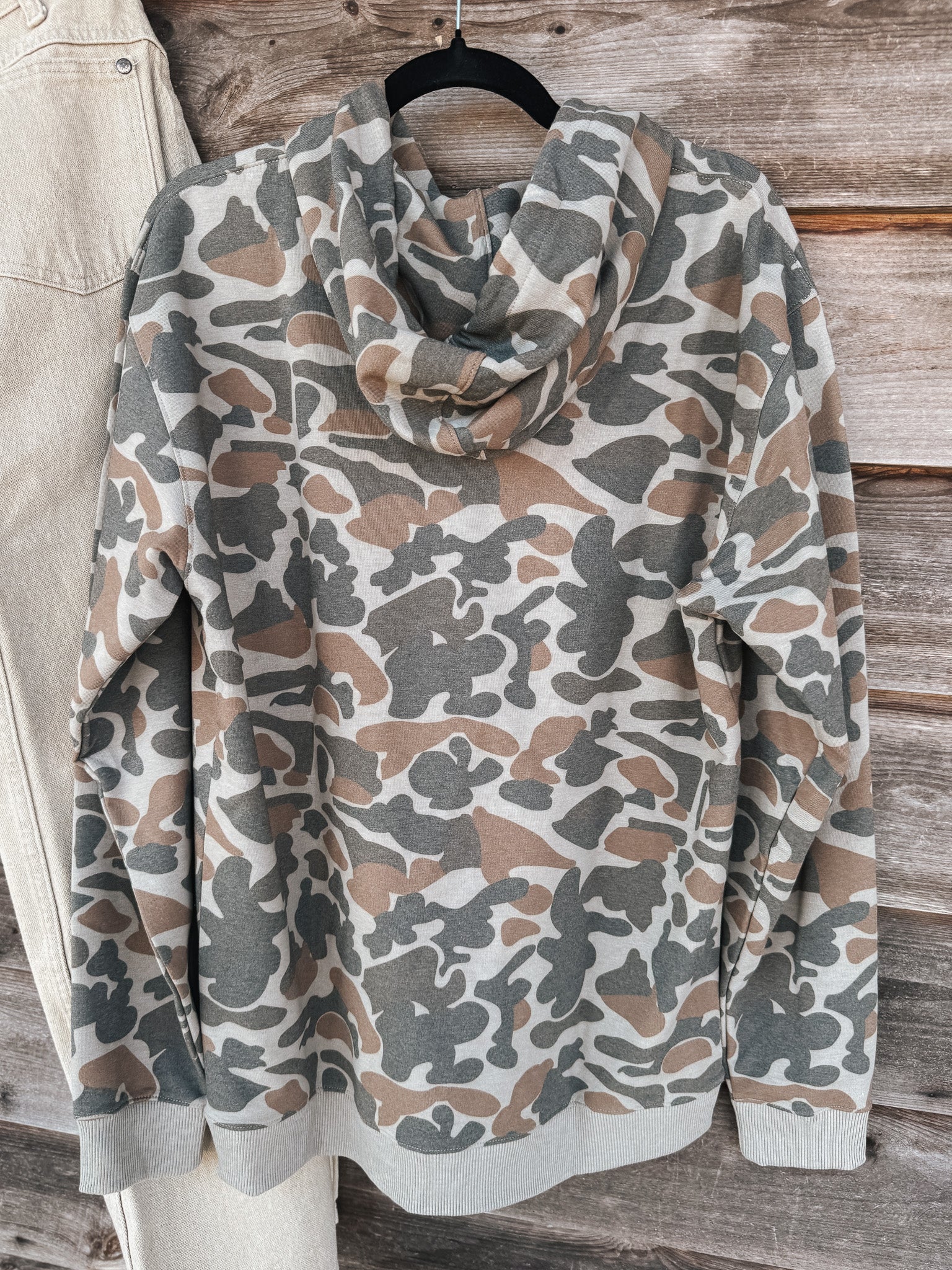 Coastal Cotton Camo Hoodie in Brown Duck Camo