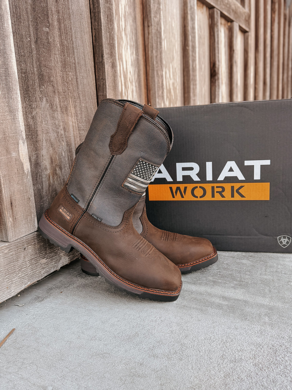 Ariat | Men's Activator Patriot Waterproof Square Steel Toe Work Boots